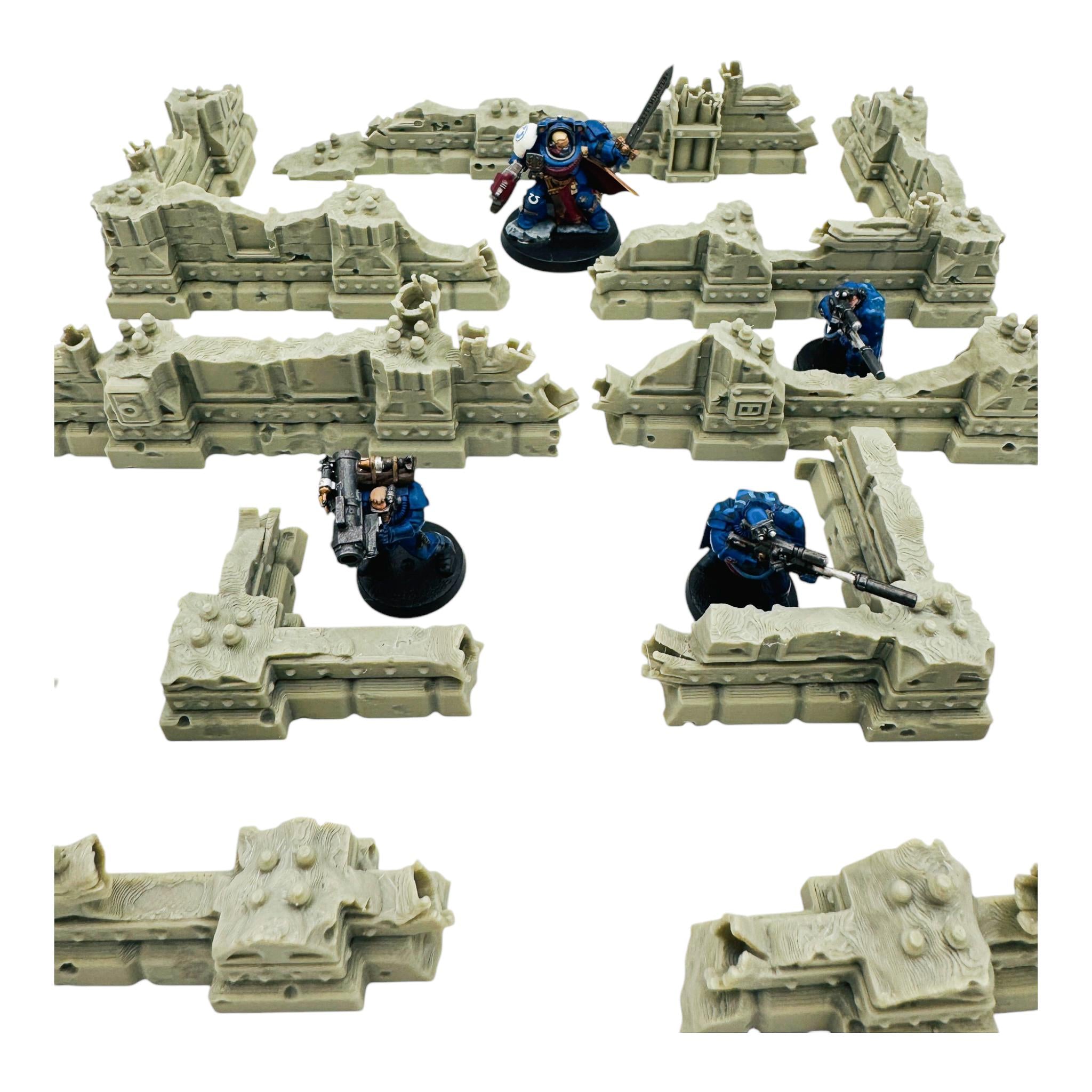 Grim Dark Ruins Ground Scatter / Terrain 4 Print / RPG and Wargame 3d Printed Tabletop Terrain / Licensed Printer