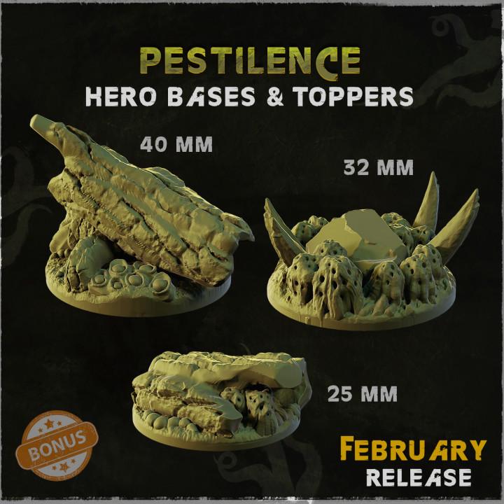 Pestilence Dark Fantasy Miniature Bases – 25mm 28mm 32mm 40mm Scenic Resin Bases for Tabletop Wargaming & RPG