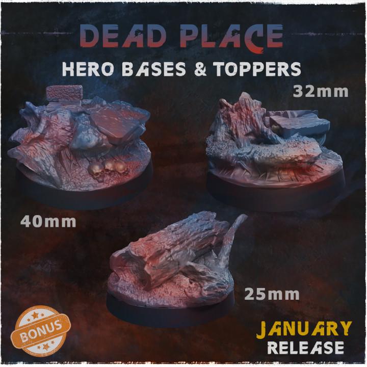 Dead Places Dark Fantasy Miniature Bases – 25mm 28mm 32mm 40mm Scenic Resin Bases for Tabletop Wargaming & RPG