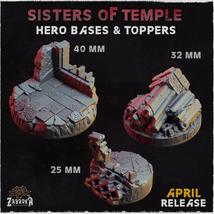 Hero Bases Volume 1 (10 Sets)- Resin Printed Wargaming Bases