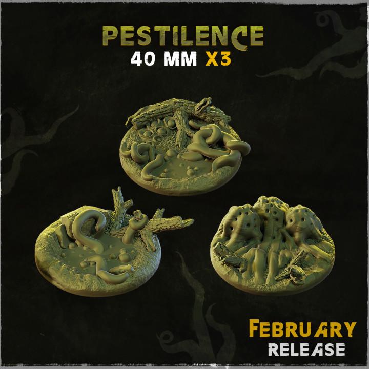 Pestilence Dark Fantasy Miniature Bases – 25mm 28mm 32mm 40mm Scenic Resin Bases for Tabletop Wargaming & RPG