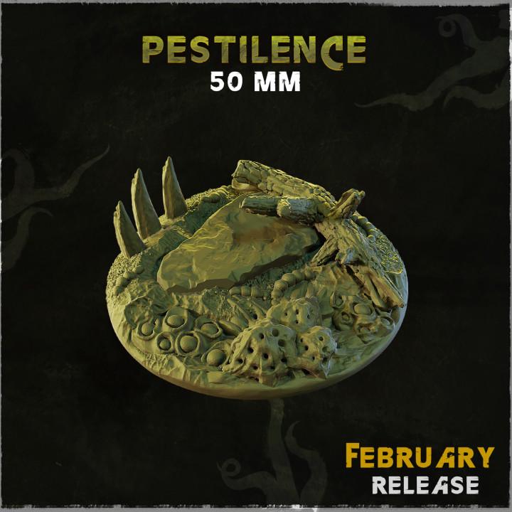 Pestilence Dark Fantasy Miniature Bases – 25mm 28mm 32mm 40mm Scenic Resin Bases for Tabletop Wargaming & RPG