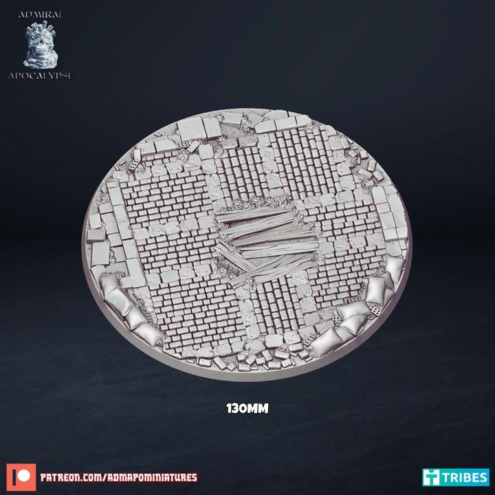 1914 Town Battlefield - Resin Printed Wargaming Bases