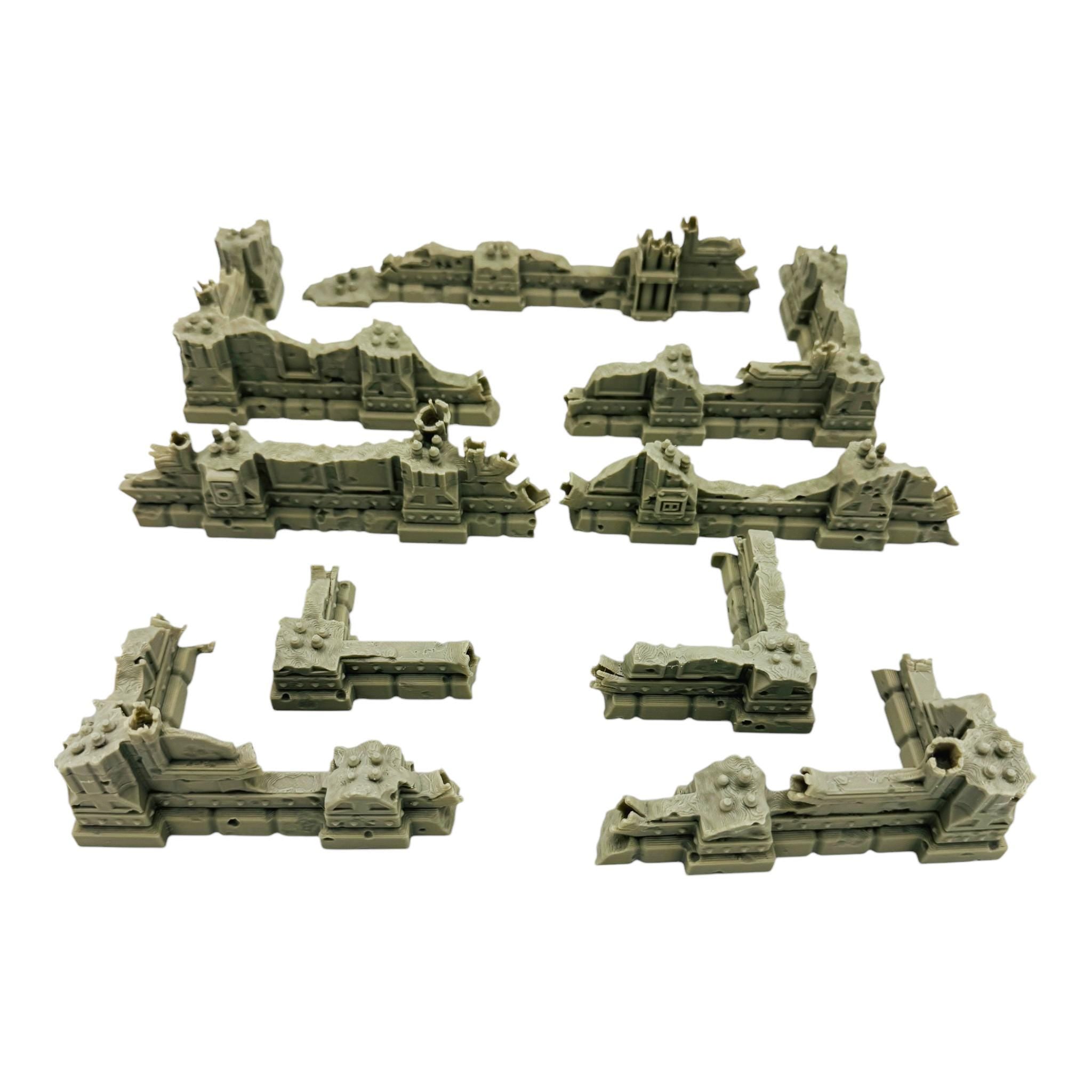 Grim Dark Ruins Ground Scatter / Terrain 4 Print / RPG and Wargame 3d Printed Tabletop Terrain / Licensed Printer