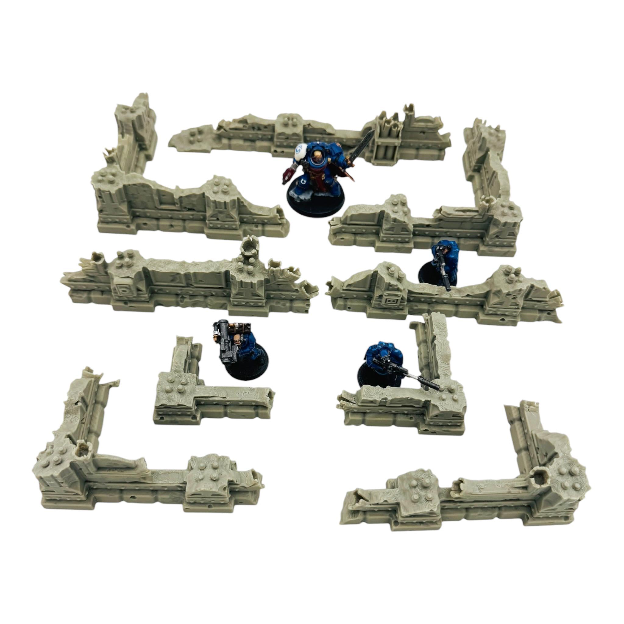 Grim Dark Ruins Ground Scatter / Terrain 4 Print / RPG and Wargame 3d Printed Tabletop Terrain / Licensed Printer