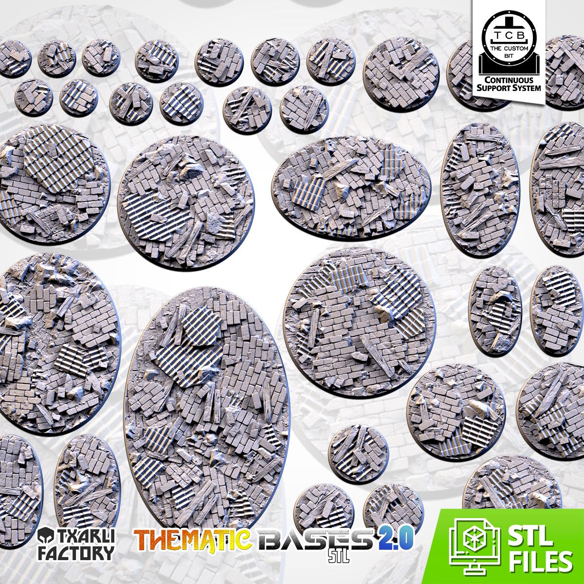 Ruined Factory Industrial Miniature Bases – 25mm 28mm 32mm 40mm Sci-Fi Scenic Resin Bases for Tabletop Wargaming & RPG