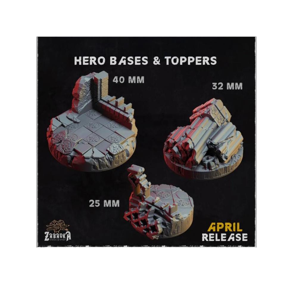 Cathedral Sanctum Gothic Miniature Bases – 25mm 28mm 32mm 40mm Scenic Resin Bases for Tabletop Wargaming & RPG