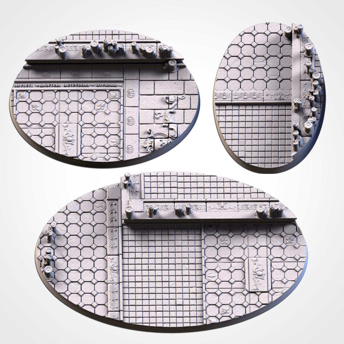 Royal Palace Miniature Bases – 25mm 28mm 32mm 40mm 50mm 60mm and Larger Fantasy Scenic Resin Bases for Tabletop Wargaming & RPG