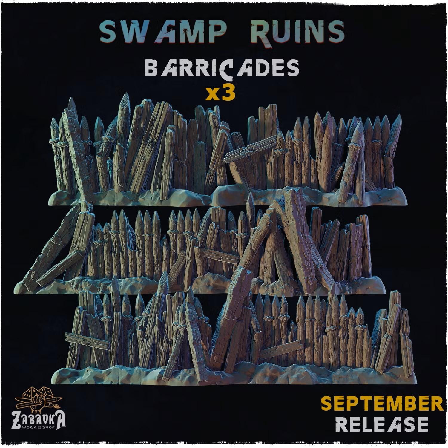 Swamp Ruins – Resin Miniature Bases