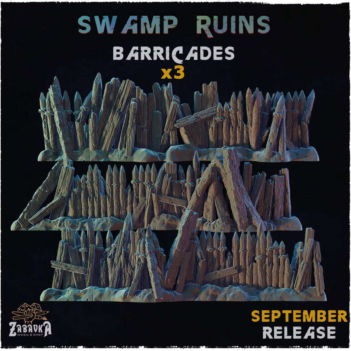 Swamp Ruins – Resin Miniature Bases