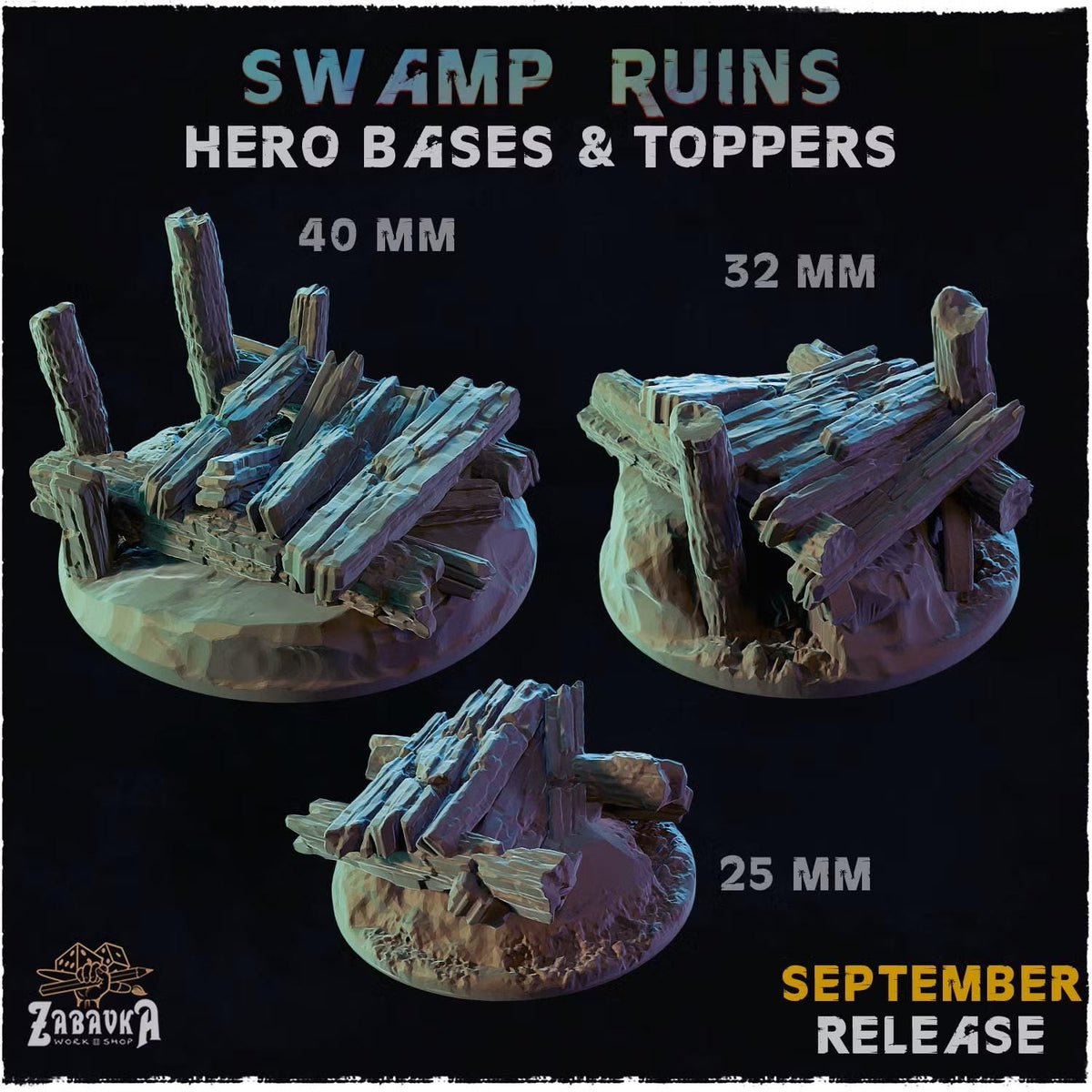 Swamp Ruins – Resin Miniature Bases