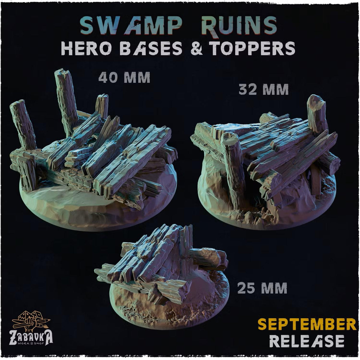 Swamp Ruins – Resin Miniature Bases