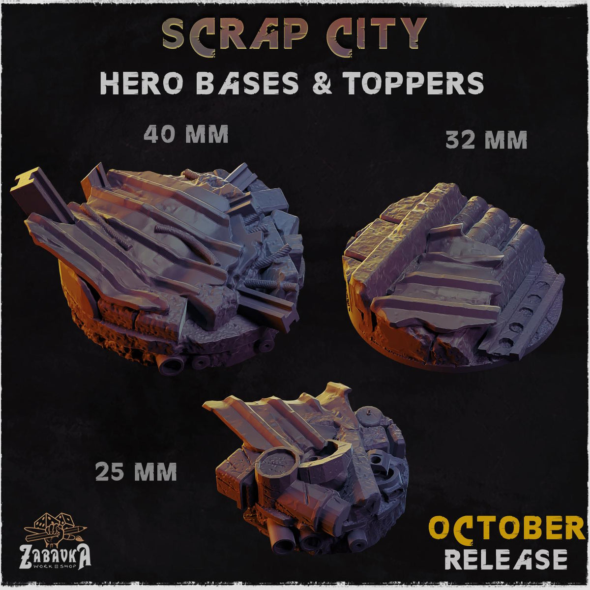 Scrap City – Resin Miniature Bases