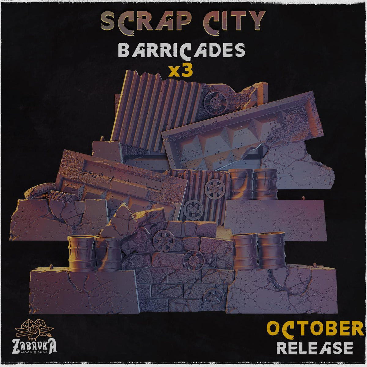 Scrap City – Resin Miniature Bases