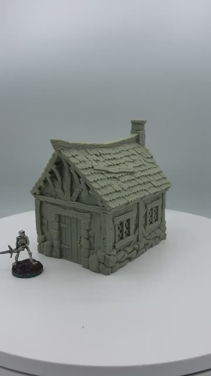 City Of Tarok - Medieval House 1 /  28mm Wargame / RPG 3d Printed Tabletop Terrain