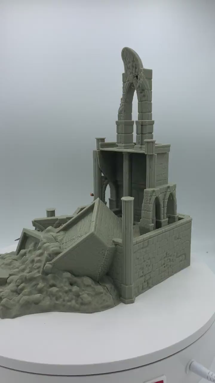 RM Studios Fallen Tower /  28mm Wargame / RPG 3d Printed Tabletop Terrain