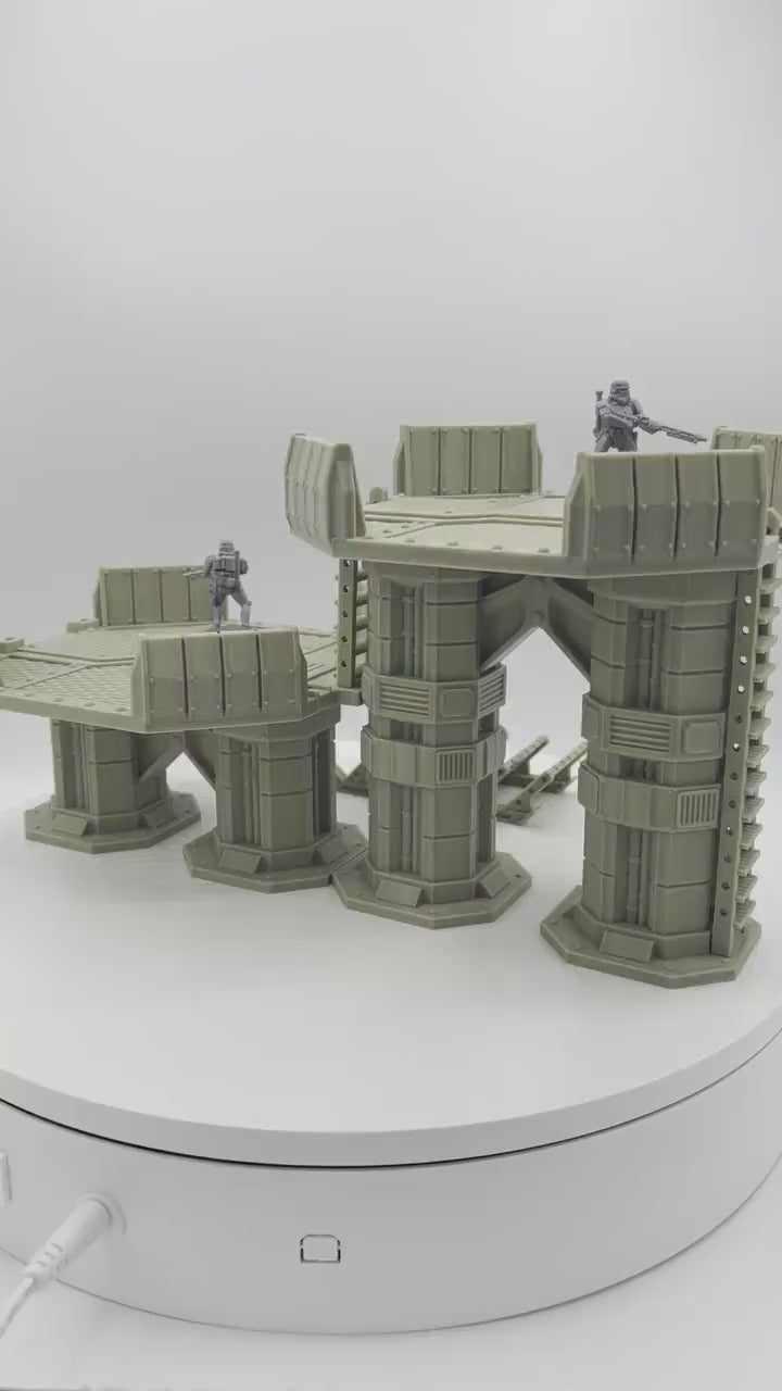 City Dock Platform 3 / Sacrusmundus / 40k / Legion / Shatterpoint / 3d Printed Tabletop Terrain / Licensed Printer
