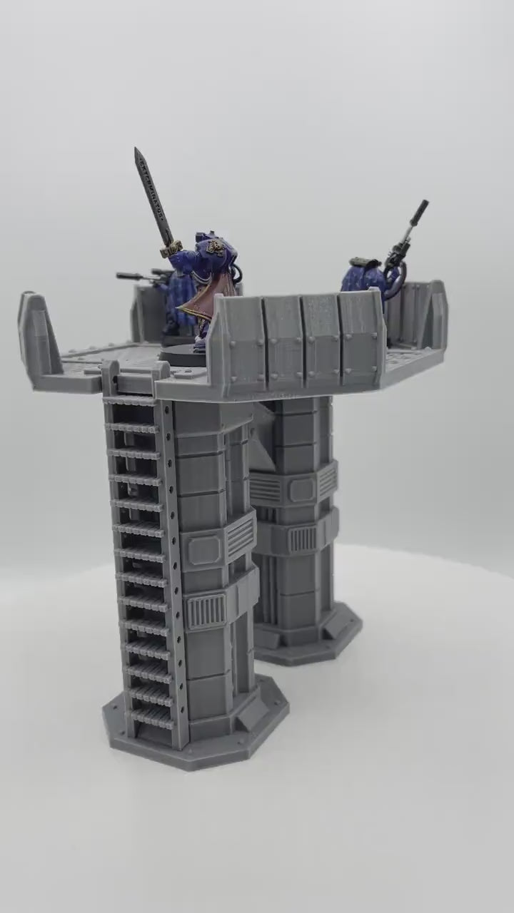 City Dock Platform 1 / Sacrusmundus /  RPG and Wargame 3d Printed Tabletop Terrain / Licensed Printer