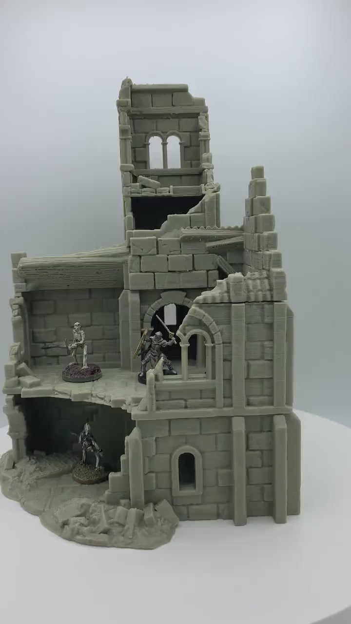 Arkenfel Ruined House 3 / Dark Realms Terrain /  RPG and Wargame 3d Printed Tabletop Terrain / Licensed Printer