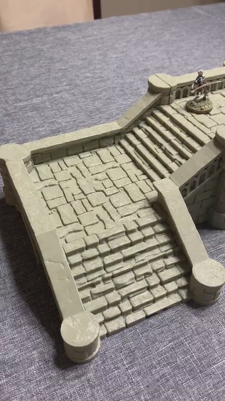 Arkenfel Modular Ruined Bridge 1 / Dark Realms Terrain /  RPG and Wargame 3d Printed Tabletop Terrain / Licensed Printer
