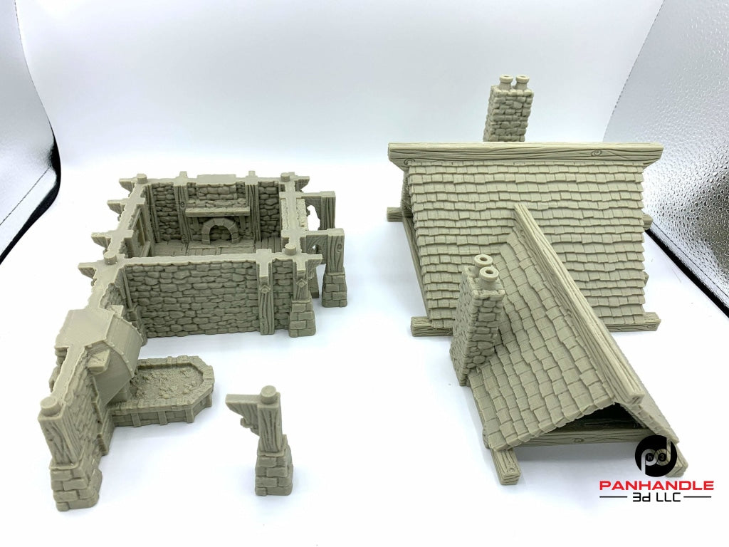 Blacksmith Shop - Dark Realms 3d Printed Terrain - Fantasy