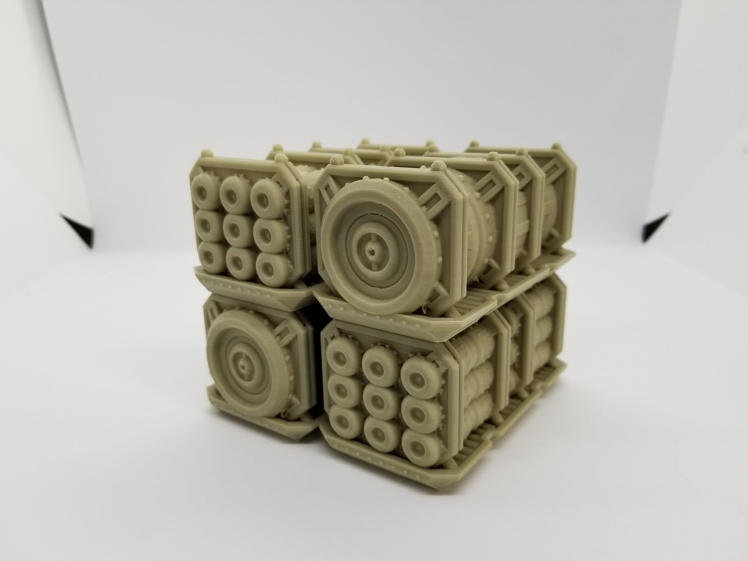 Sci-Fi Smaller Scale Container Pack #2 / 28mm Wargaming Terrain / Warlayer /Print to Order / 3d Printed/Licensed Printer
