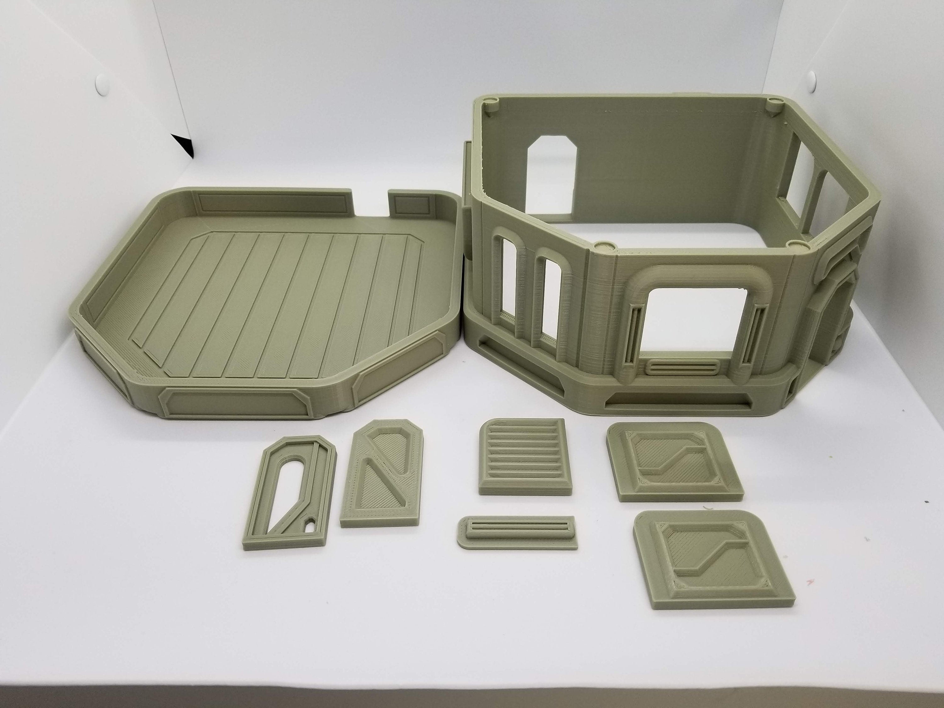 3d Printed Sci-Fi Large Building 7 / Imperial Terrain Licensed On-Line Printer / Print to Order