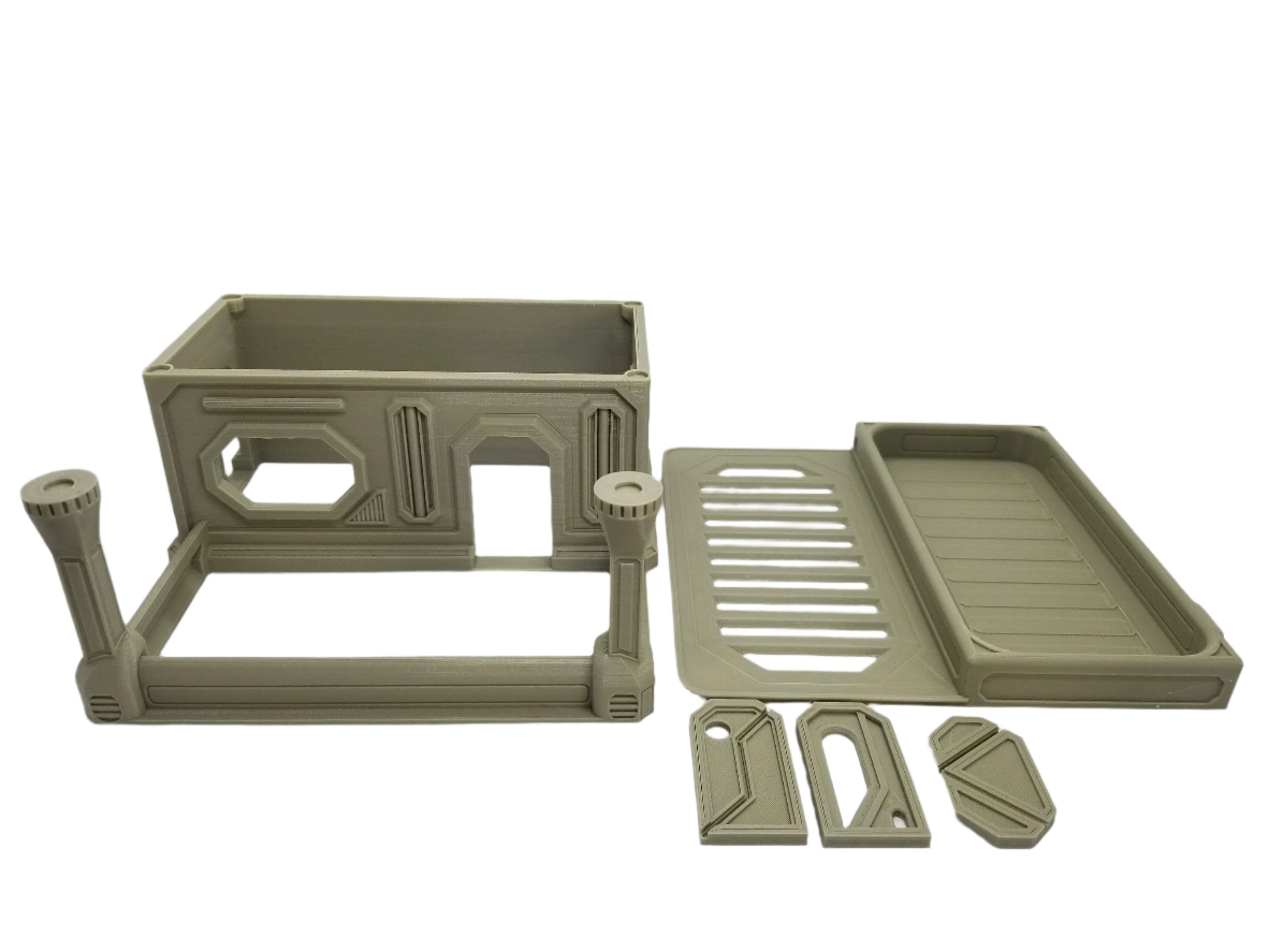 3d Printed Sci-Fi Cafe w/Canopy / Imperial Terrain Licensed On-Line Printer / Print to Order