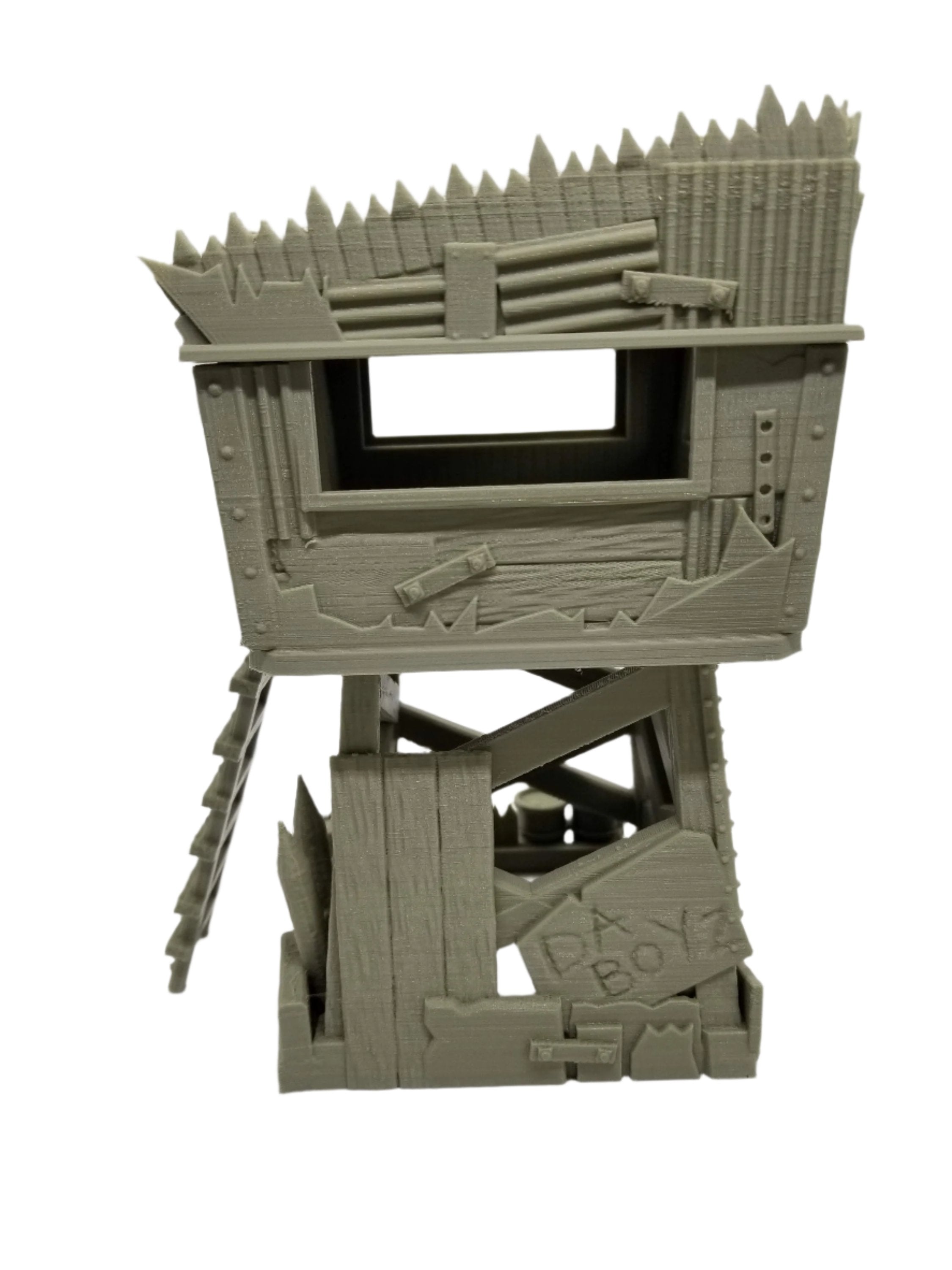 3d Printed Green Skin Lookout Tower / Corvus Games Terrain Licensed Printer / Print to Order