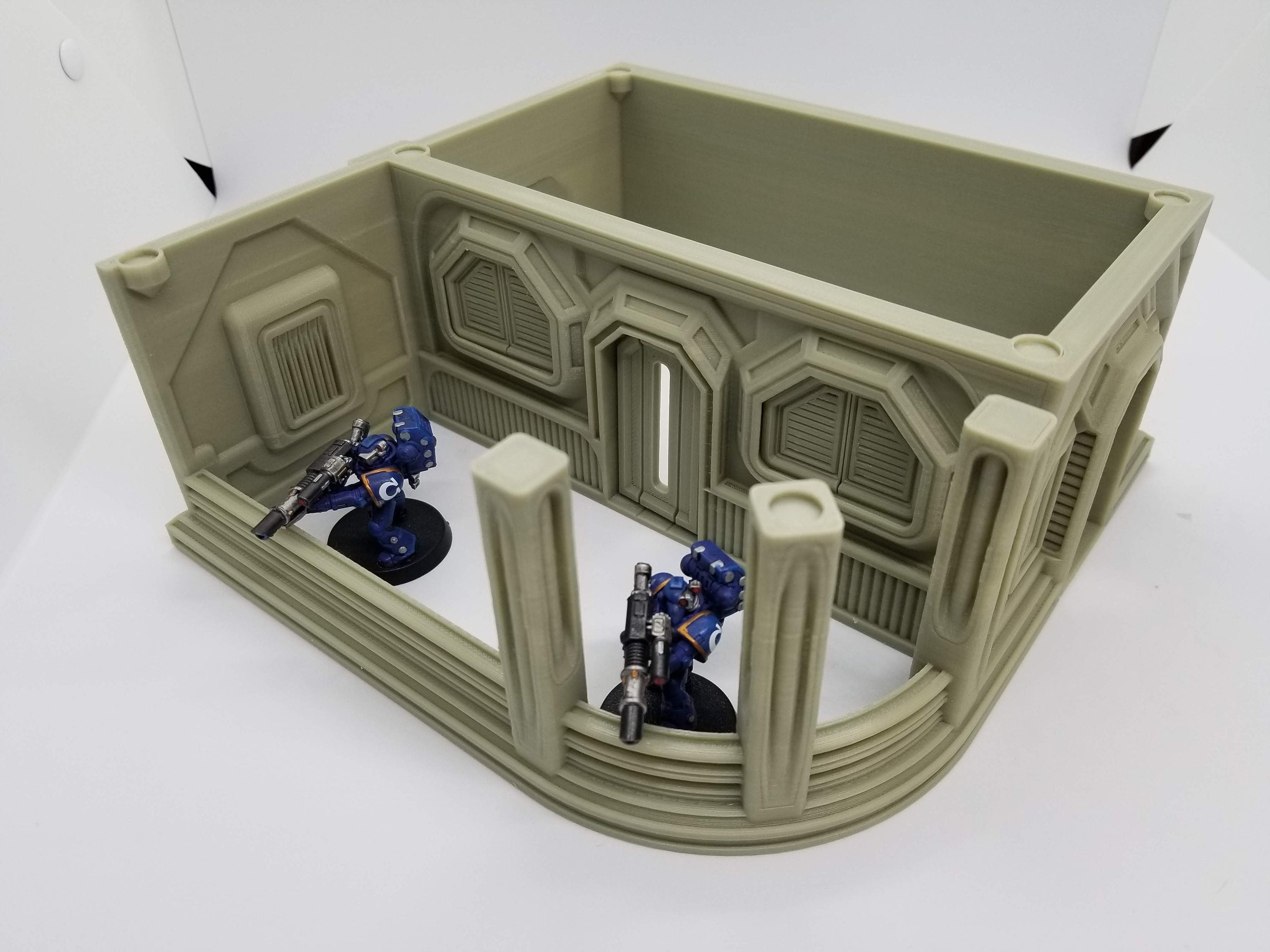 3d Printed Sci-Fi Corner Cafe w/Canopy / Imperial Terrain Licensed On-Line Printer / Print to Order