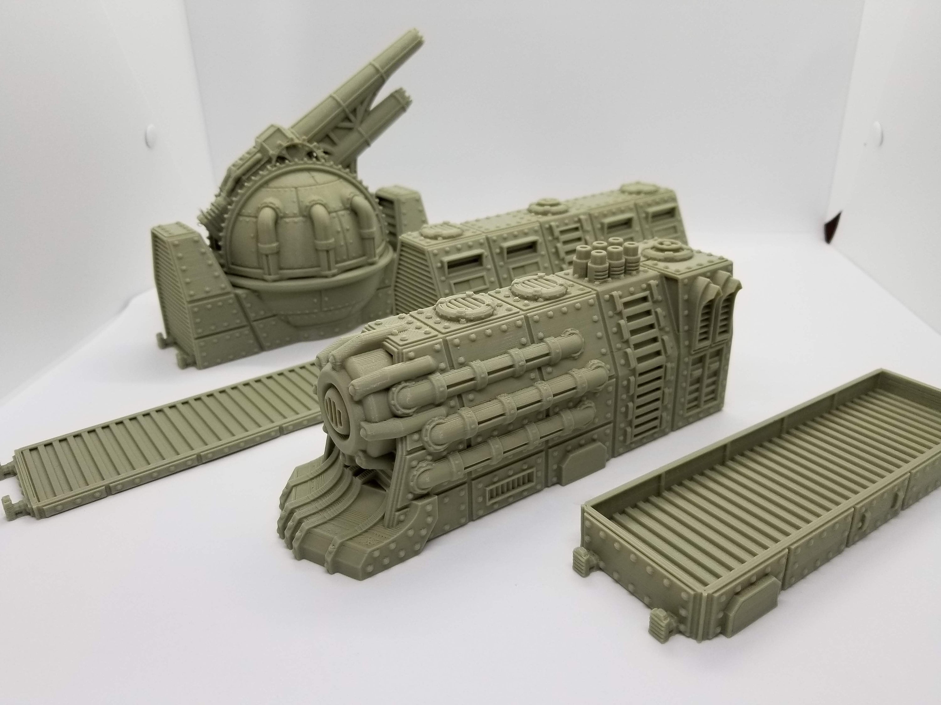 Sci-Fi Gothic Train / 28mm Wargaming Terrain / Warlayer /Print to Order / 3d Printed/Licensed Printer