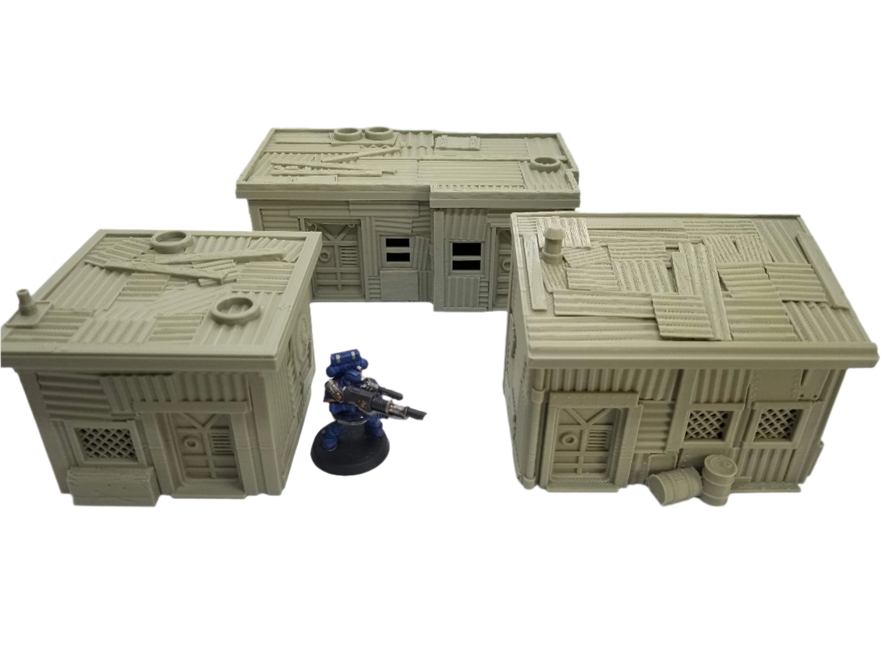 3d Printed Shanty Town Buildings / Corvus Games Terrain Licensed Printer / Print to Order