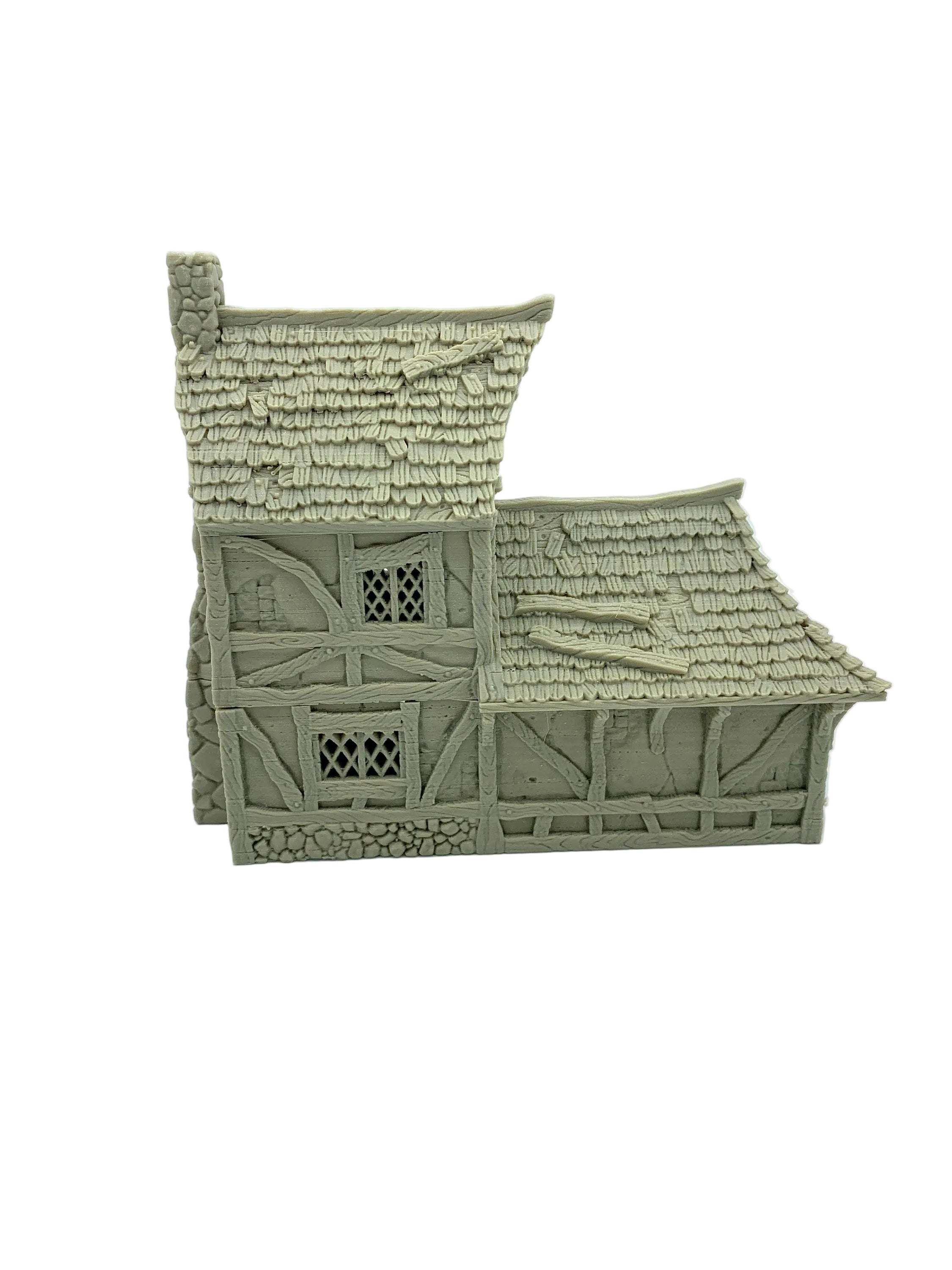 City Of Tarok - Medieval House 2 / 28mm Wargame / RPG 3d Printed Tabletop Terrain