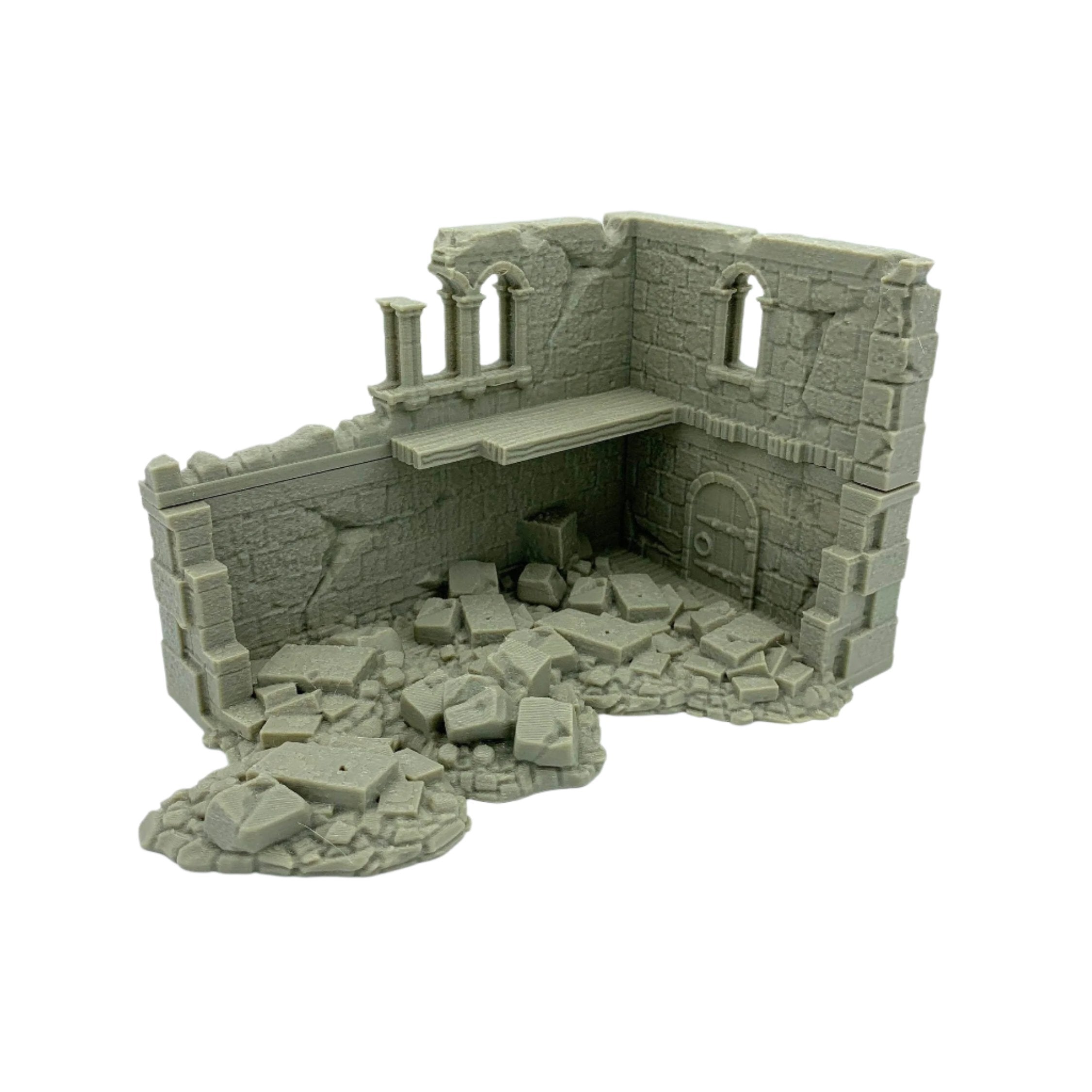 Stormguard - Ruined House 2 / 28mm Wargame / RPG 3d Printed Tabletop Wargaming Terrain
