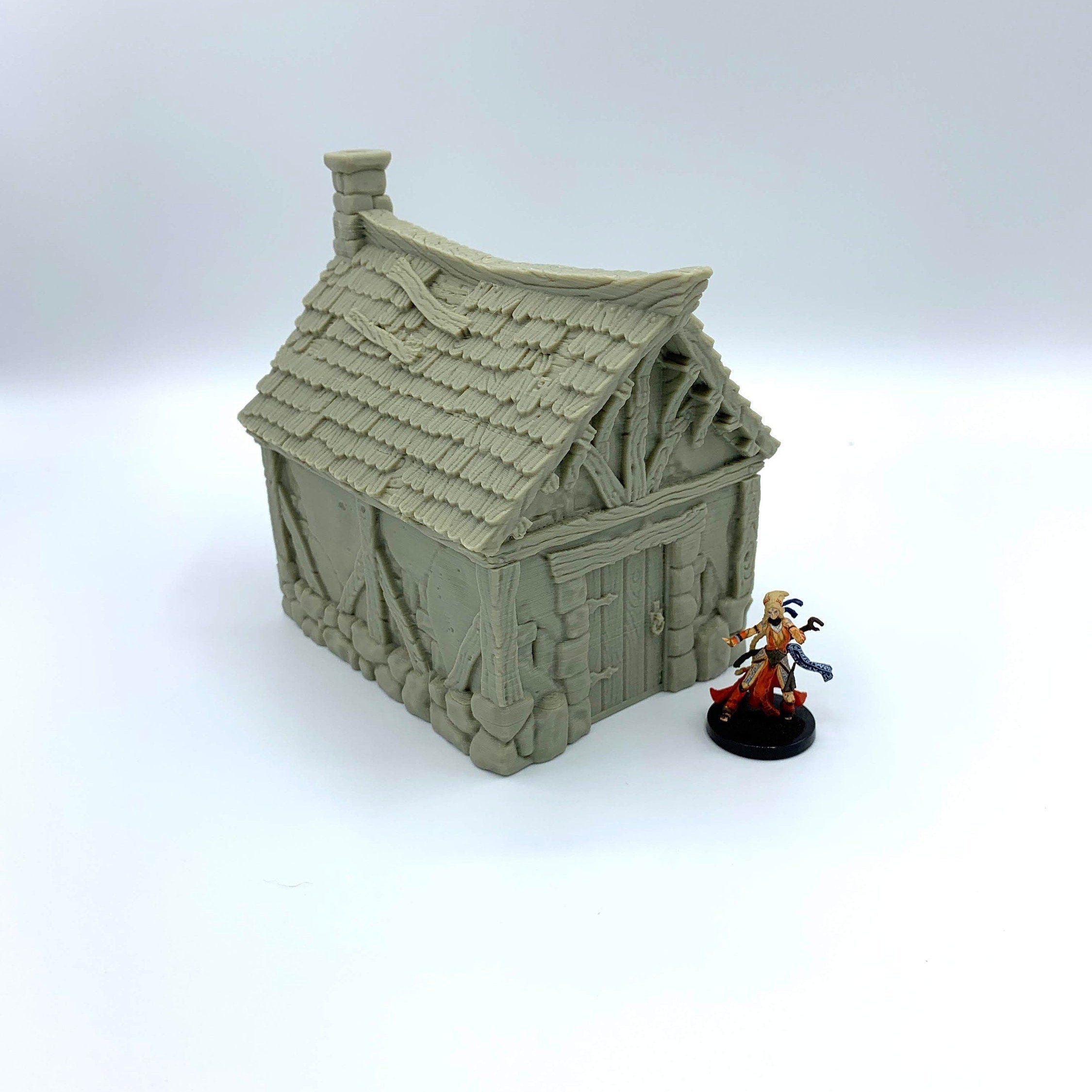 City Of Tarok - Medieval House 1 / 28mm Wargame / RPG 3d Printed Tabletop Terrain