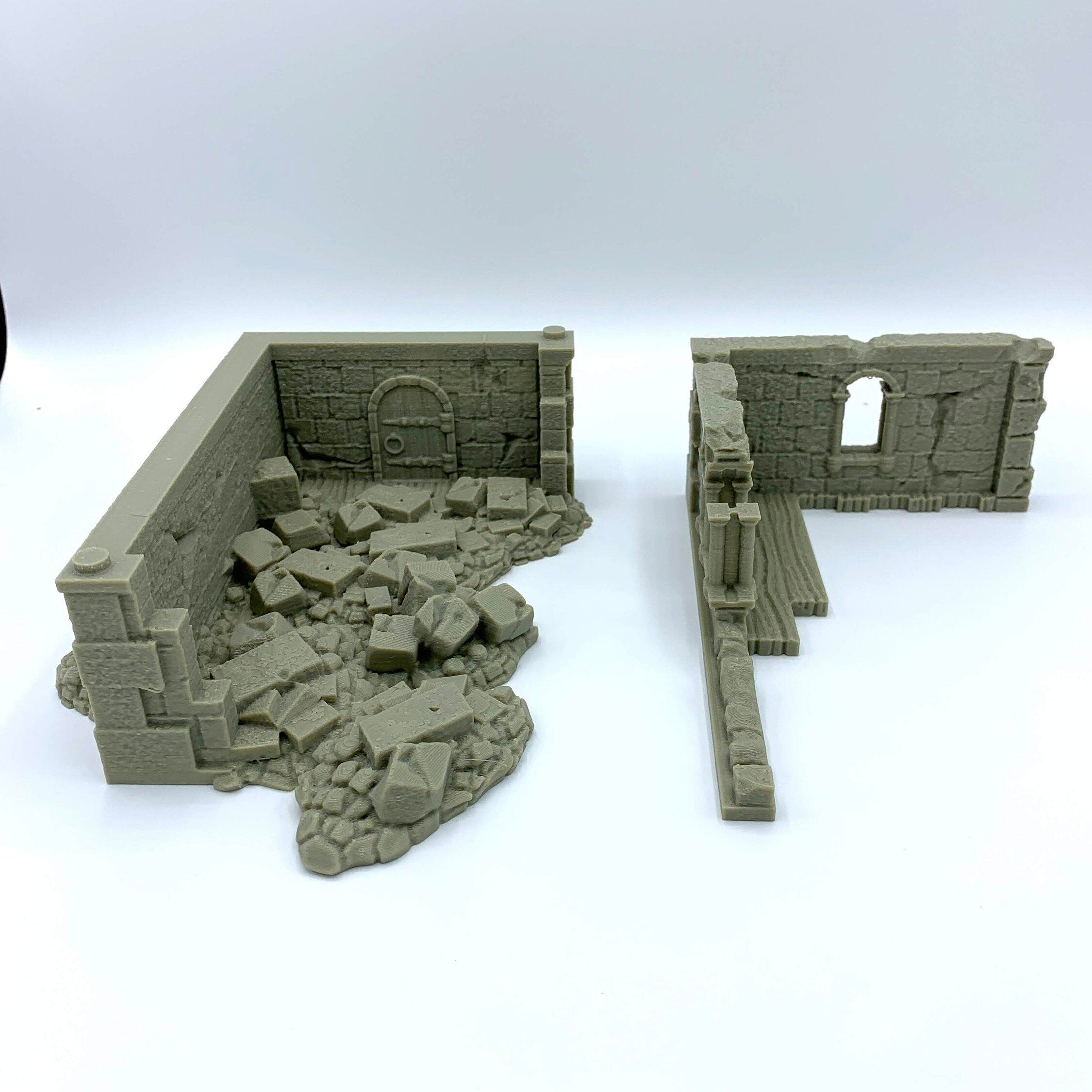 Stormguard - Ruined House 2 / 28mm Wargame / RPG 3d Printed Tabletop Wargaming Terrain