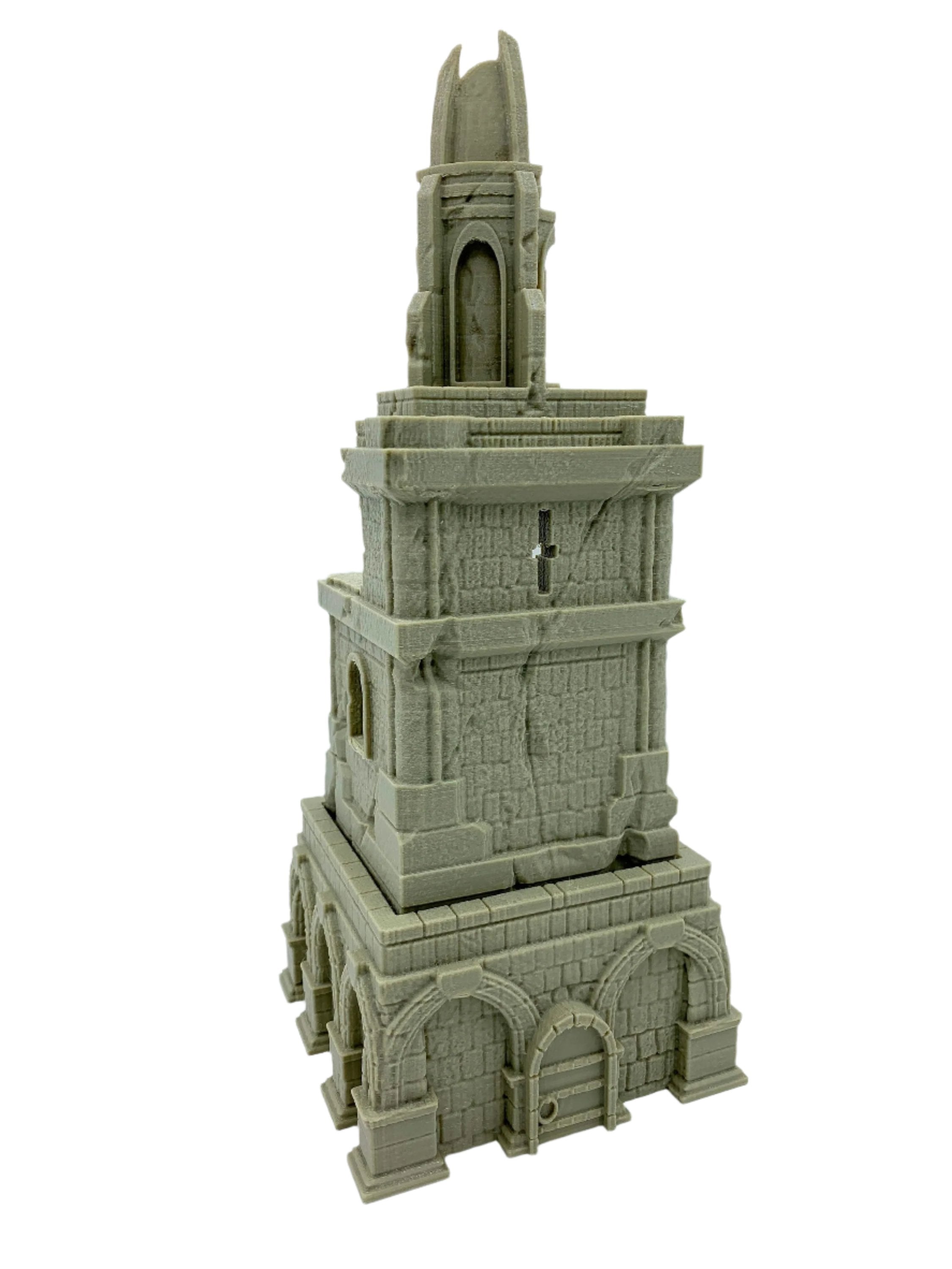 Stormguard - Ruined Tower 1 / 28mm Wargame / RPG 3d Printed Tabletop Terrain