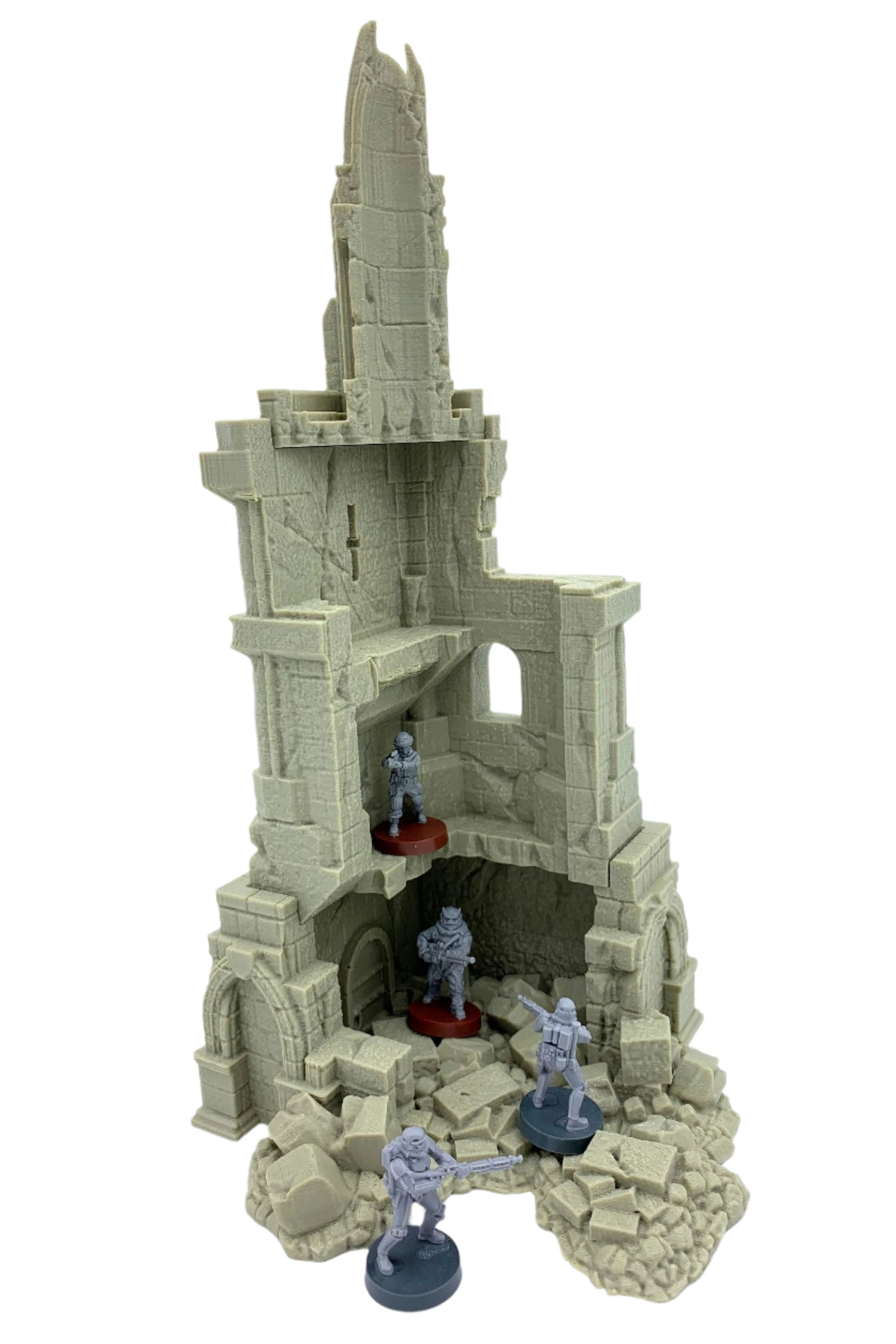 Stormguard - Ruined Tower 1 / 28mm Wargame / RPG 3d Printed Tabletop Terrain