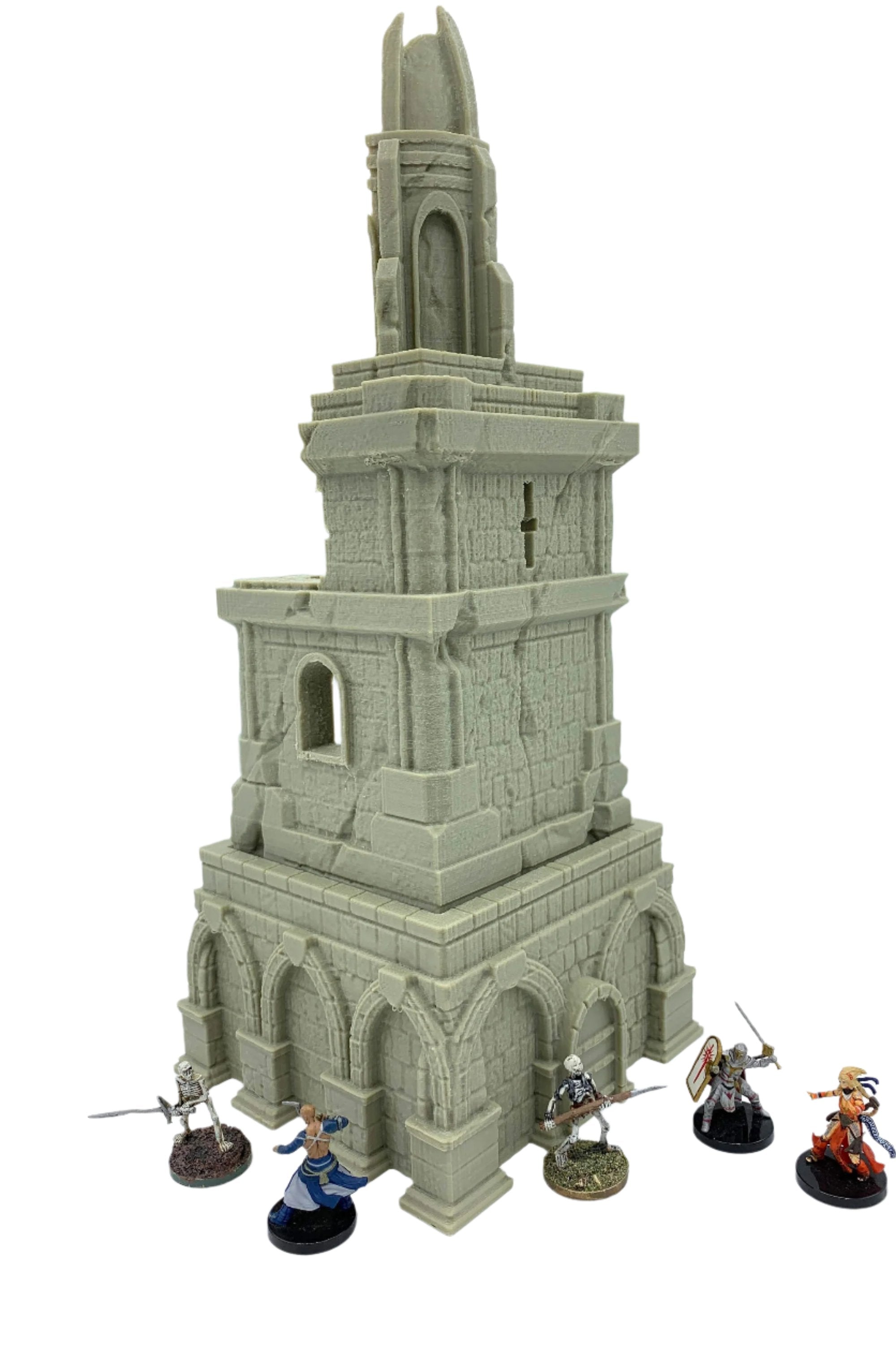Stormguard - Ruined Tower 1 / 28mm Wargame / RPG 3d Printed Tabletop Terrain