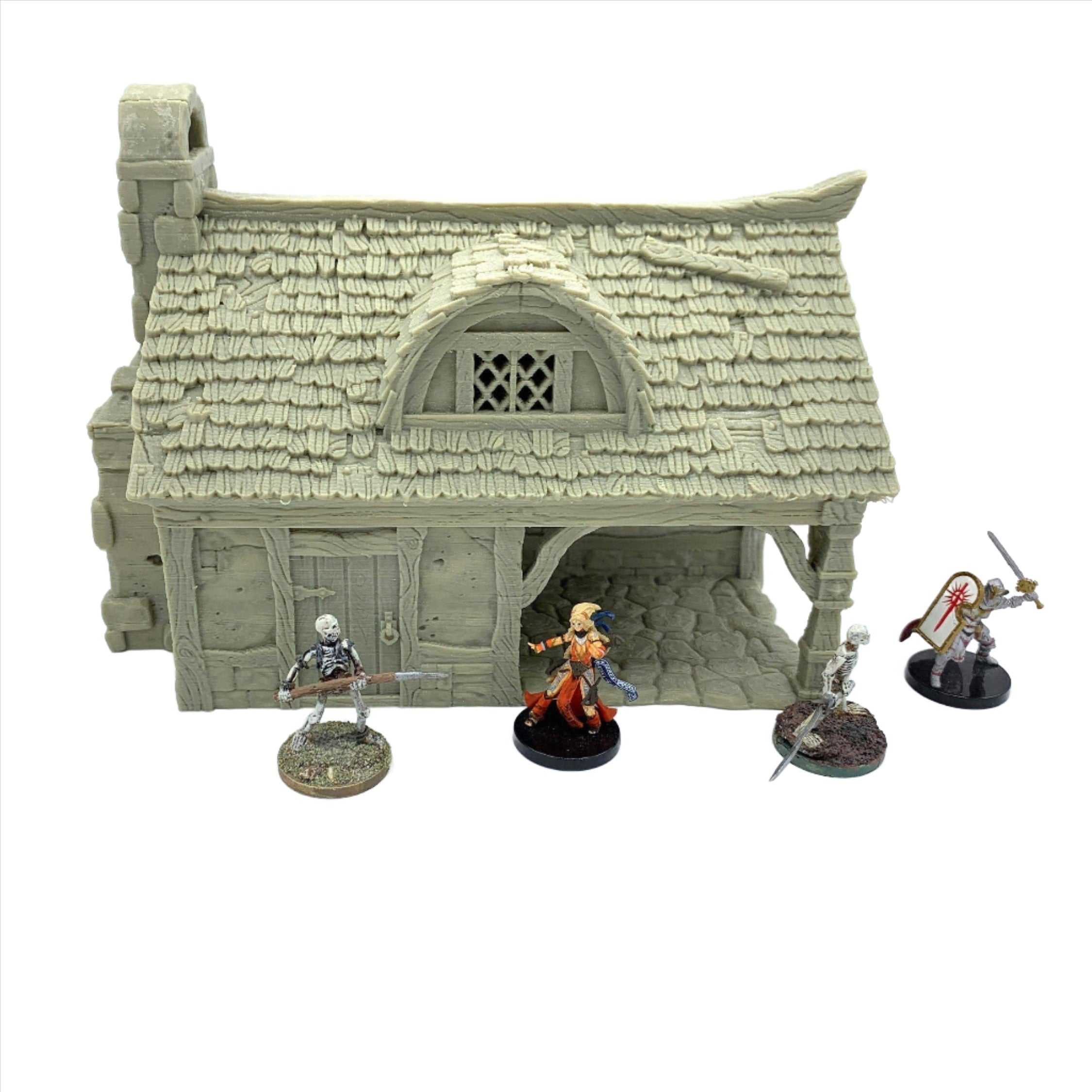 City Of Tarok - Medieval Cottage 1 / 28mm Wargame / RPG 3d Printed Tabletop Terrain