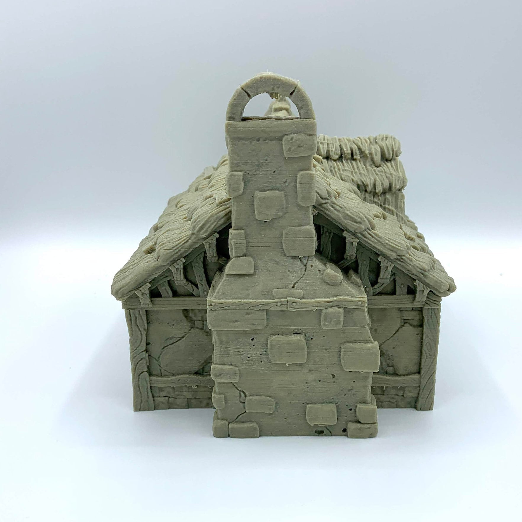 City Of Tarok - Medieval Cottage 2 Thatched Roof Version / 28mm Wargame / RPG 3d Printed Tabletop Terrain