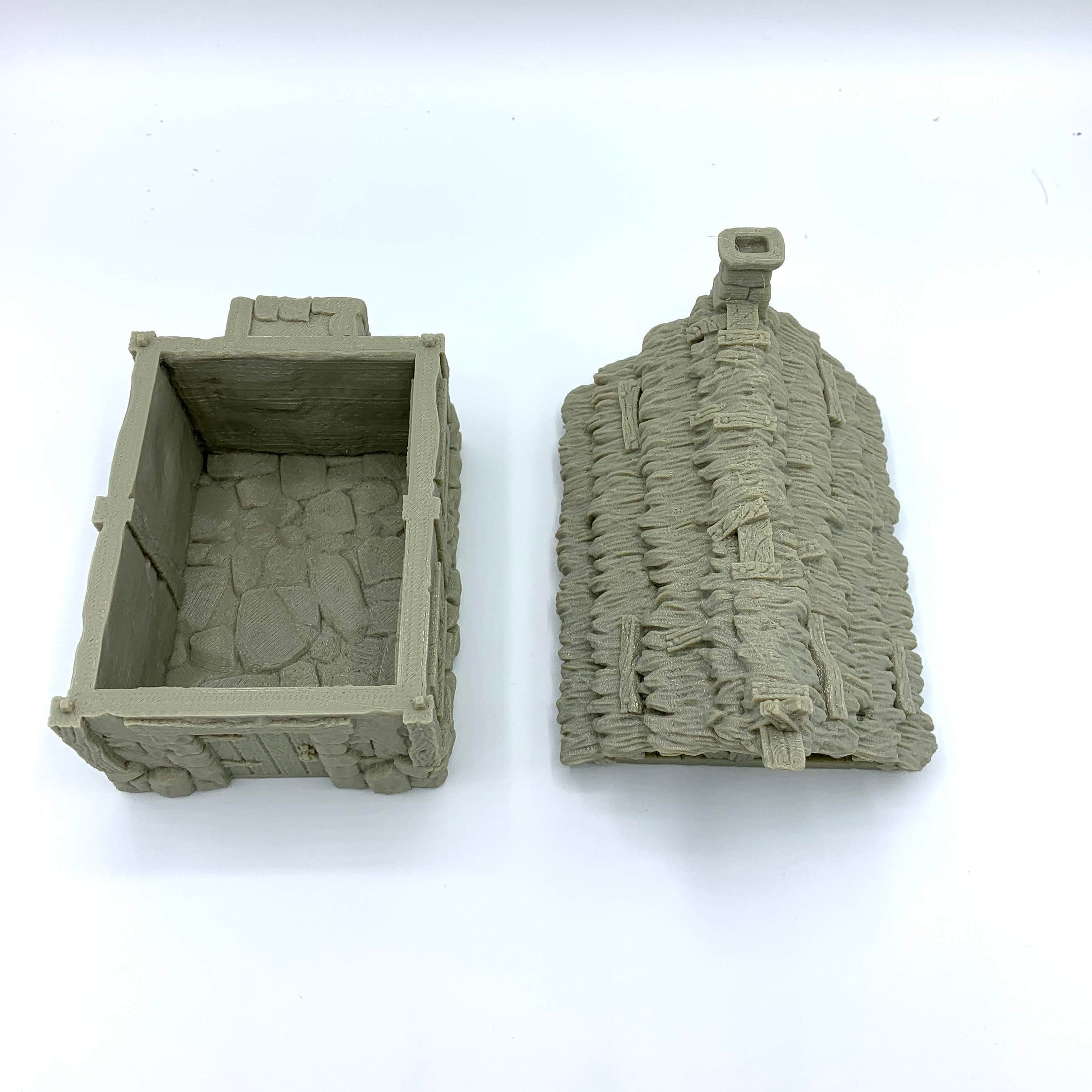 City Of Tarok - Medieval House 4 (Thatched Roof Version) / 28mm Wargame / RPG 3d Printed Tabletop Terrain