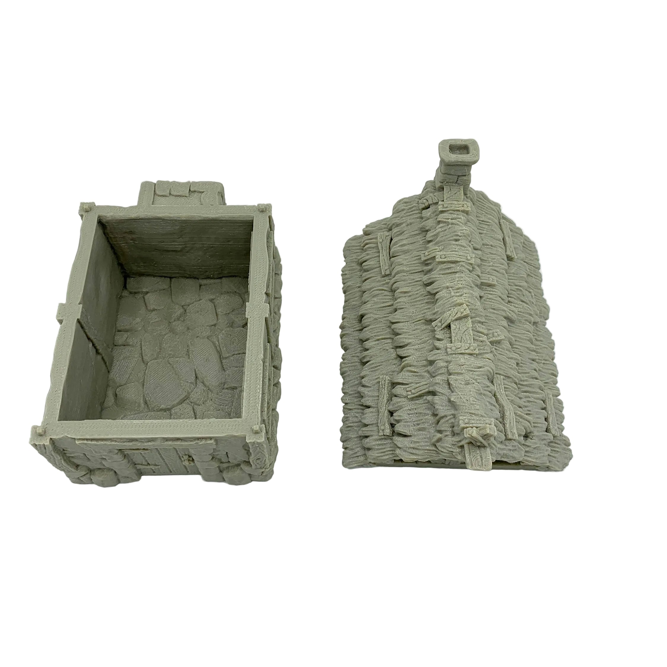 City Of Tarok - Medieval House 4 (Thatched Roof Version) / 28mm Wargame / RPG 3d Printed Tabletop Terrain