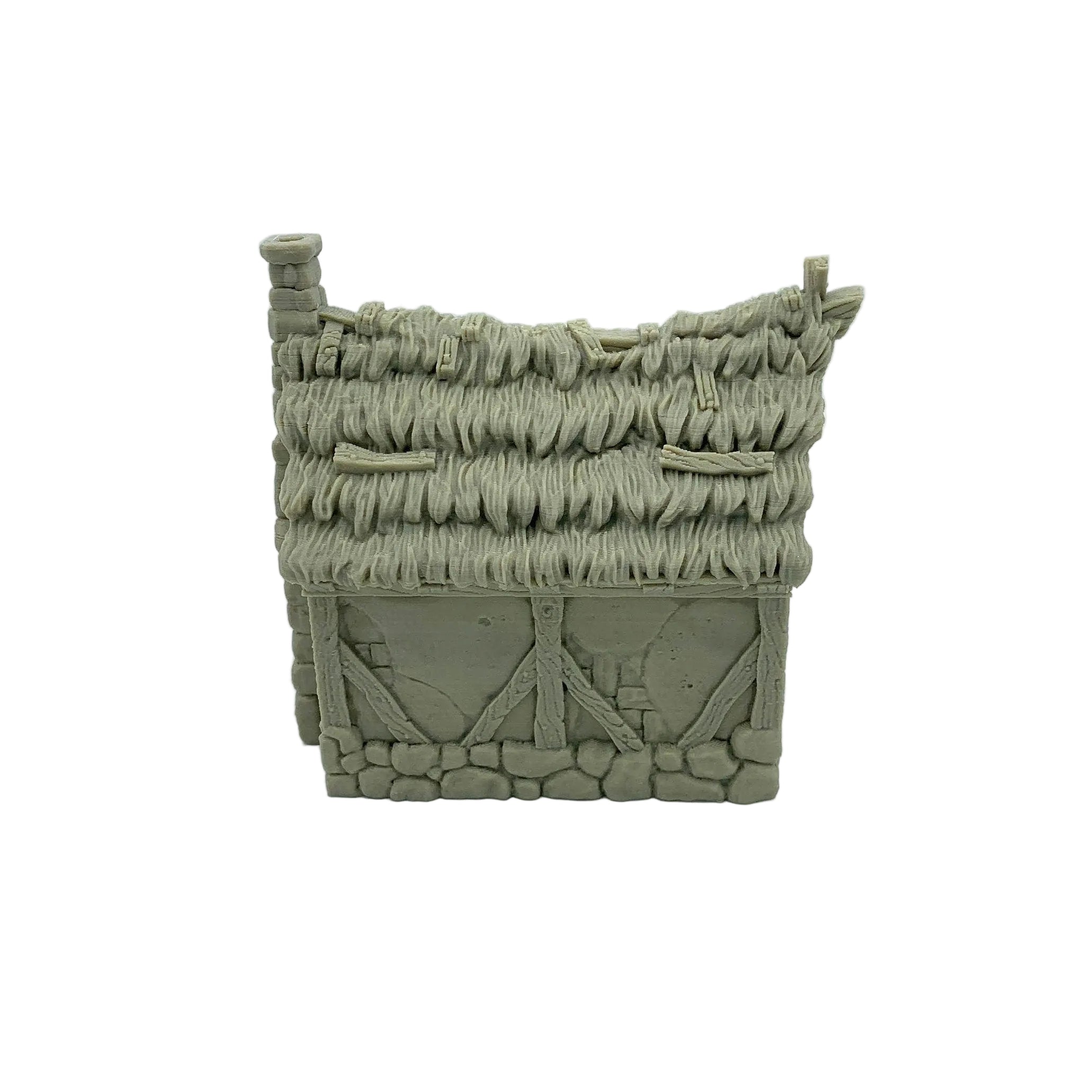 City Of Tarok - Medieval House 4 (Thatched Roof Version) / 28mm Wargame / RPG 3d Printed Tabletop Terrain
