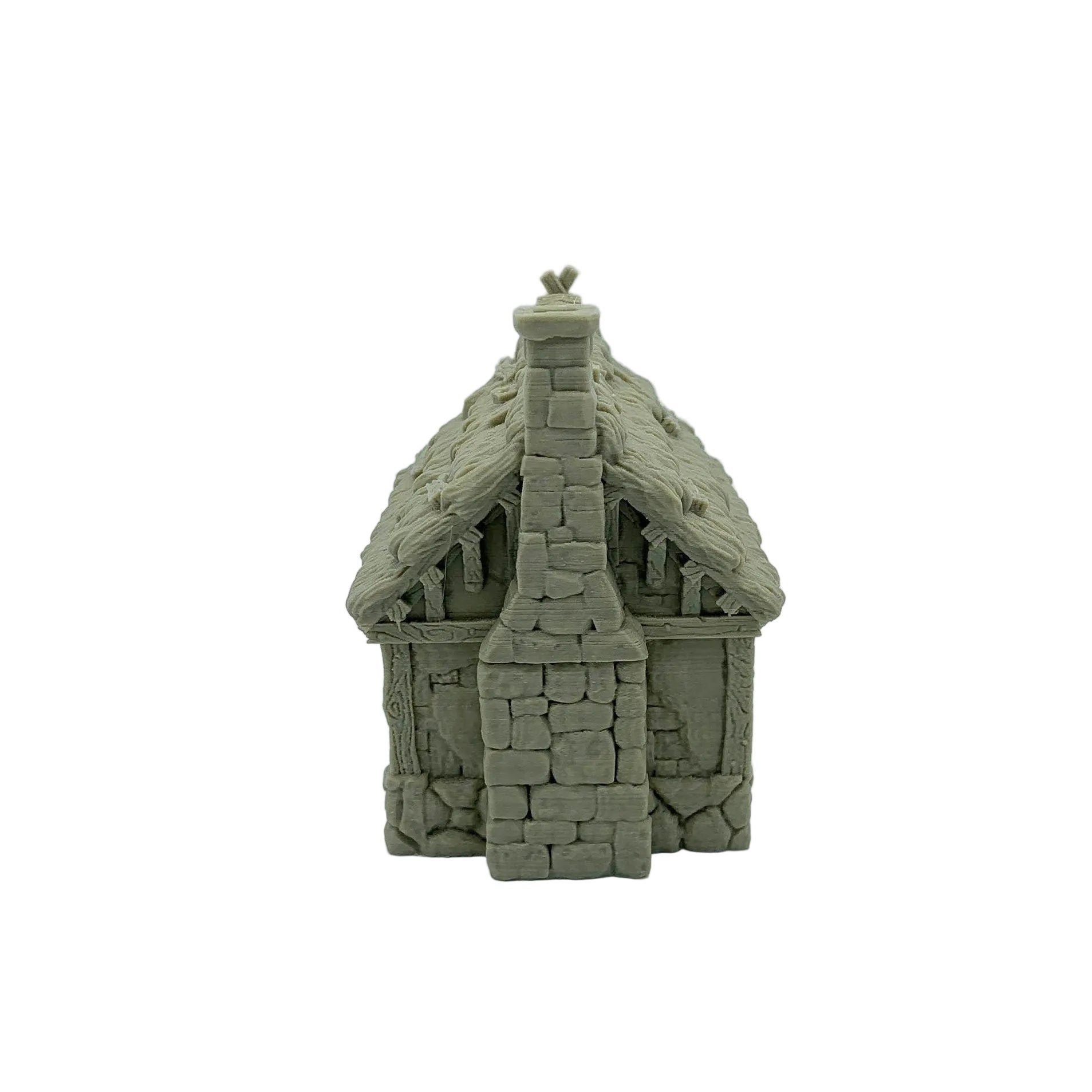 City Of Tarok - Medieval House 4 (Thatched Roof Version) / 28mm Wargame / RPG 3d Printed Tabletop Terrain