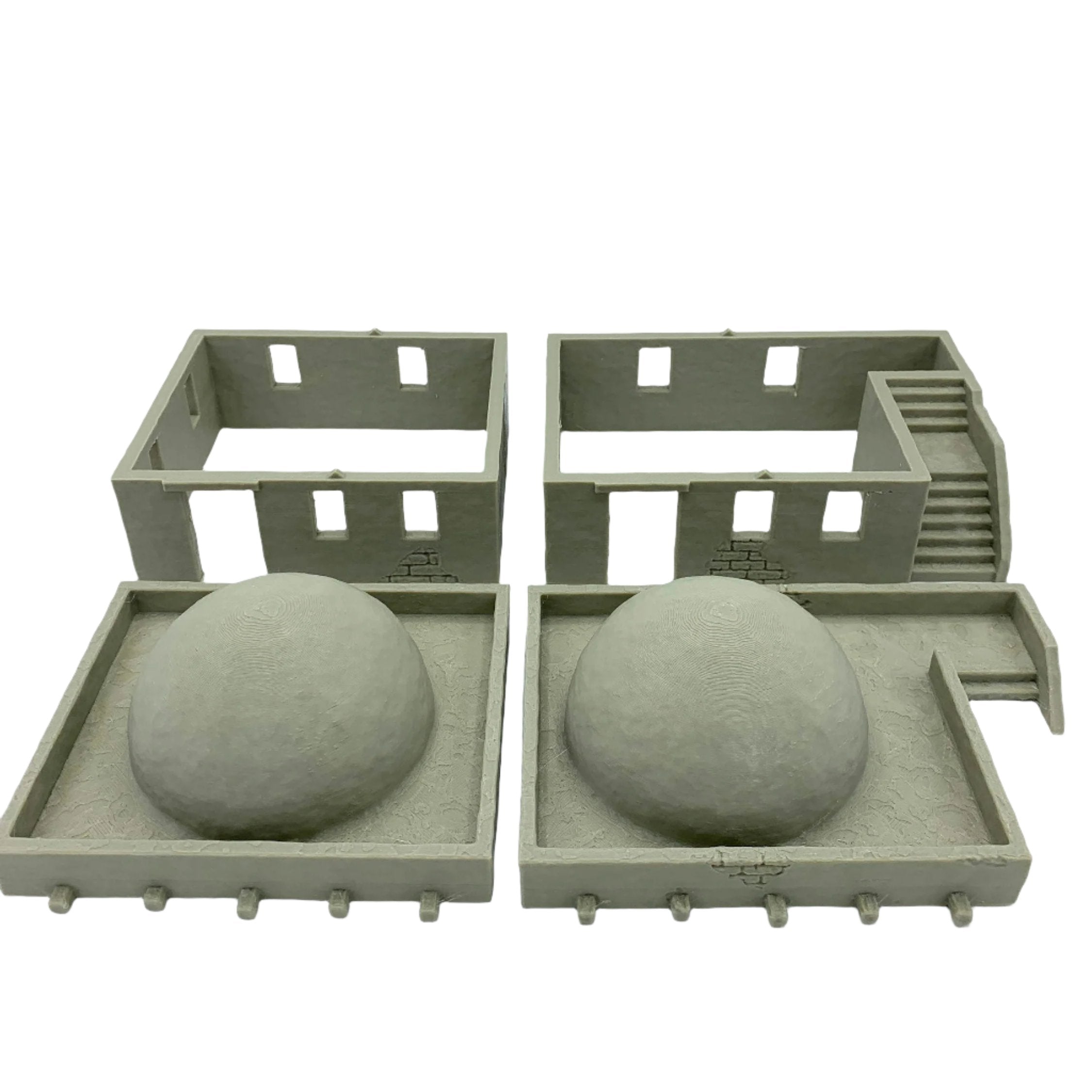 3d Printed Desert House Set Domed Roof Version / SW Legion, Sci-Fi, Historical / Tabletop Wargaming Terrain / Print to Order
