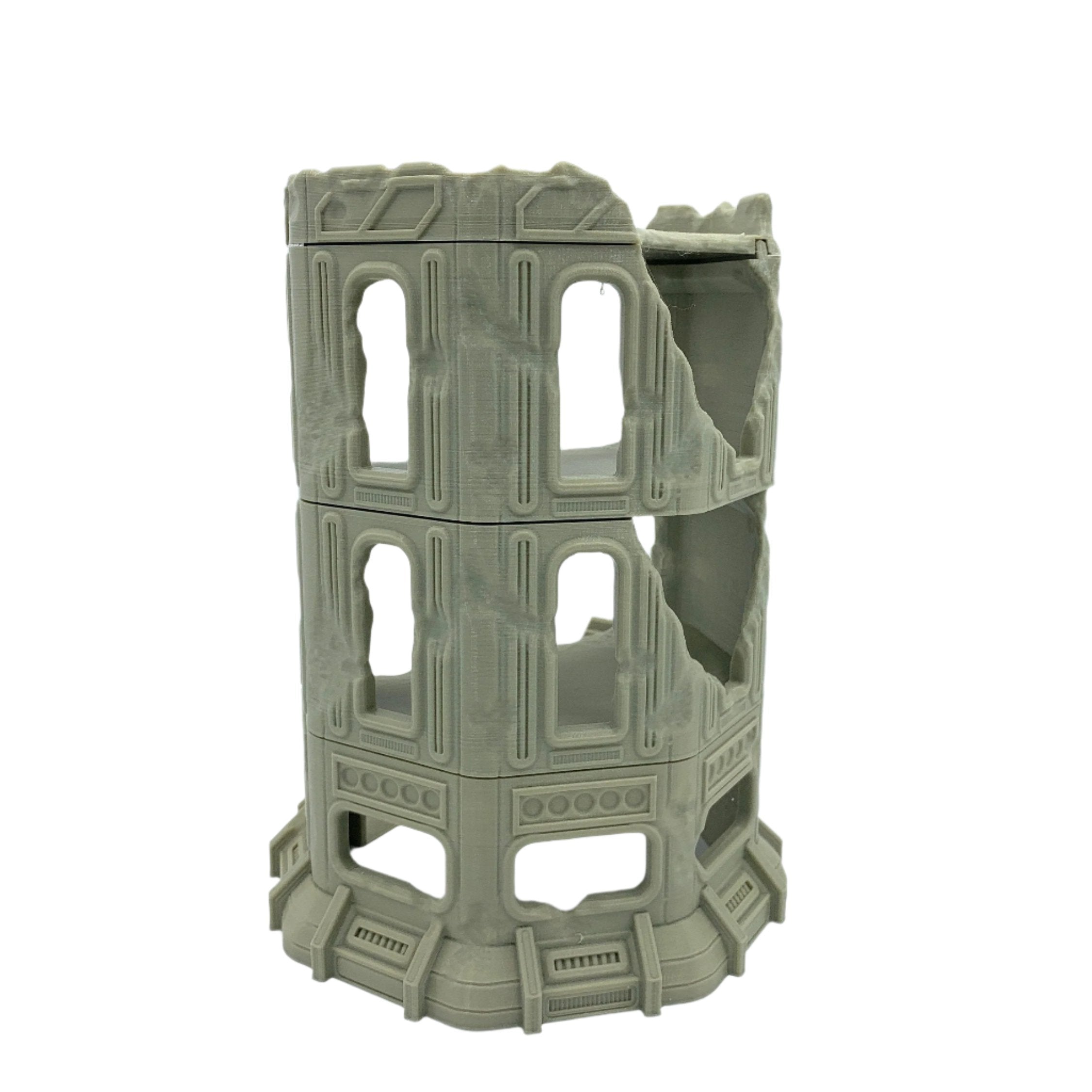 3d Printed Sci-Fi Urban Ruin #3 Stacked / Imperial Terrain Licensed On-Line Printer / Print to Order