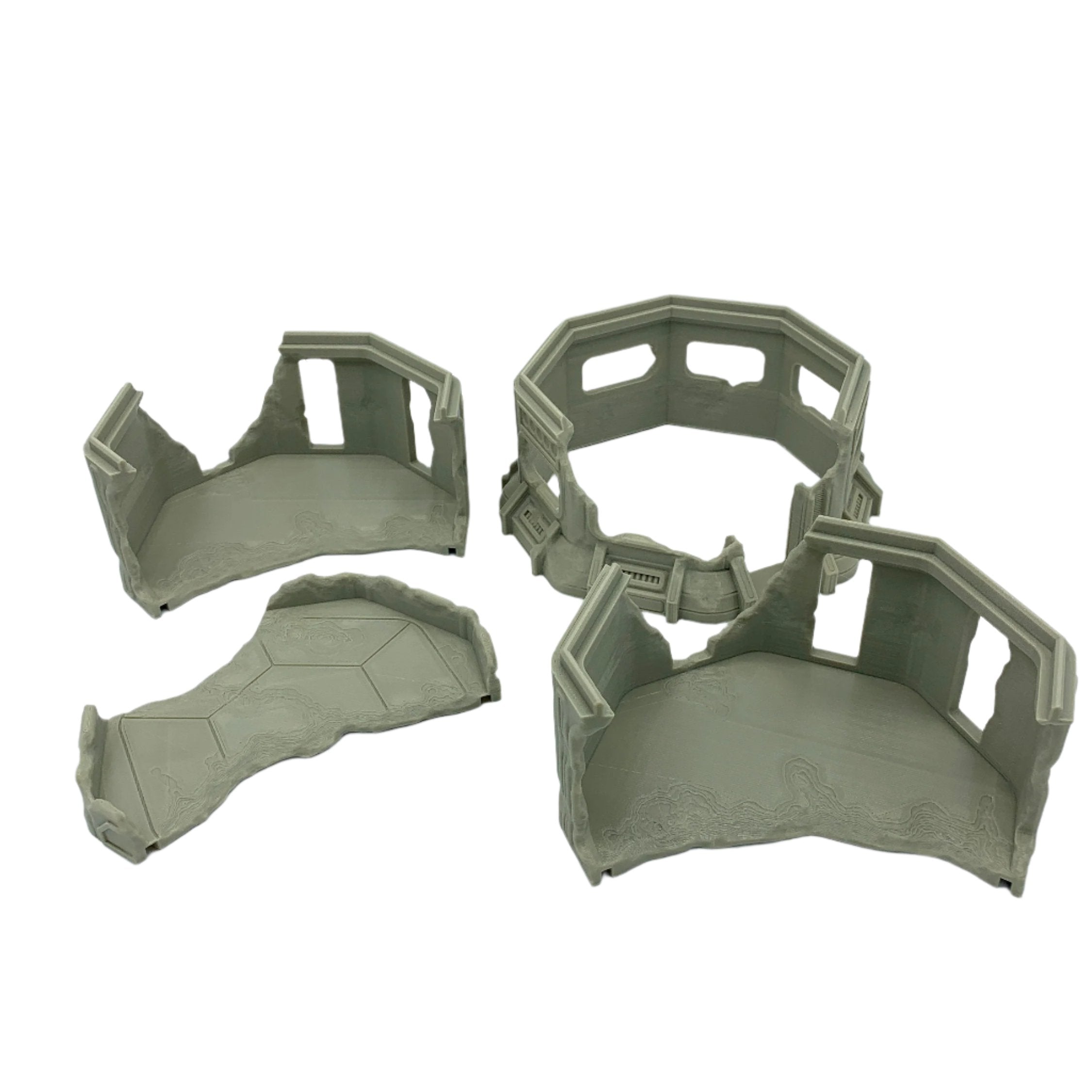 3d Printed Sci-Fi Urban Ruin #3 Stacked / Imperial Terrain Licensed On-Line Printer / Print to Order