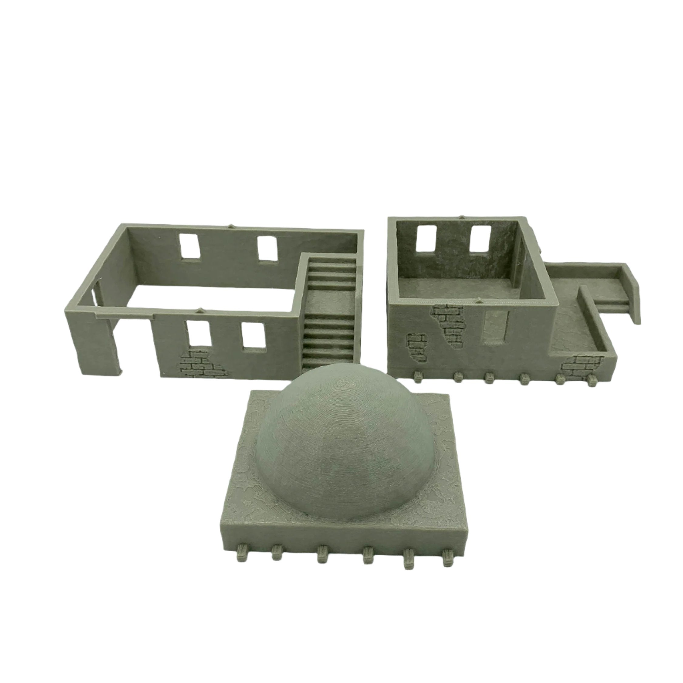 3d Printed Desert House Set Domed Roof Version / SW Legion, Sci-Fi, Historical / Tabletop Wargaming Terrain / Print to Order