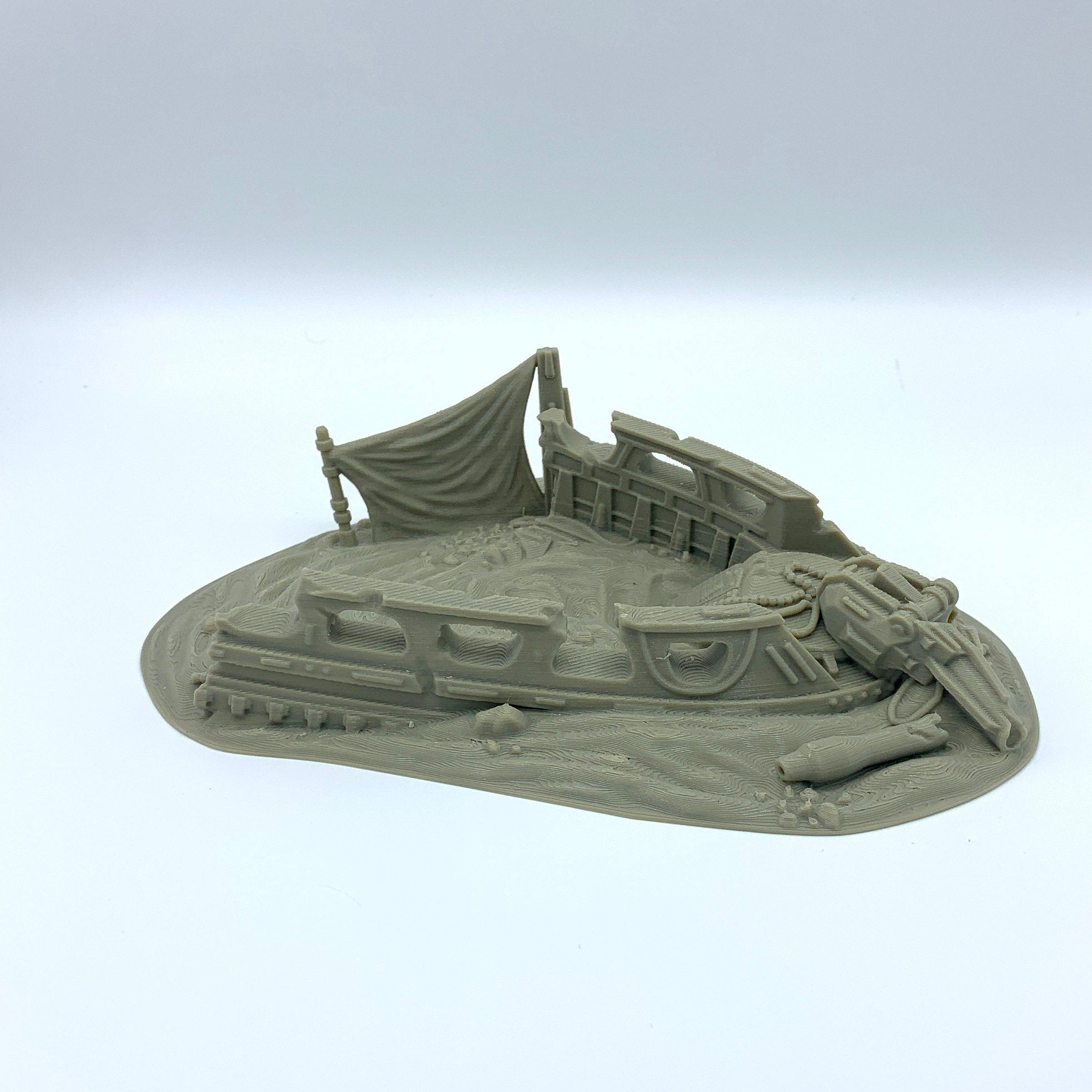 Sci_Fi Downed Skiff by Jesús Labiano / Licensed On-Line Printer / Print to Order